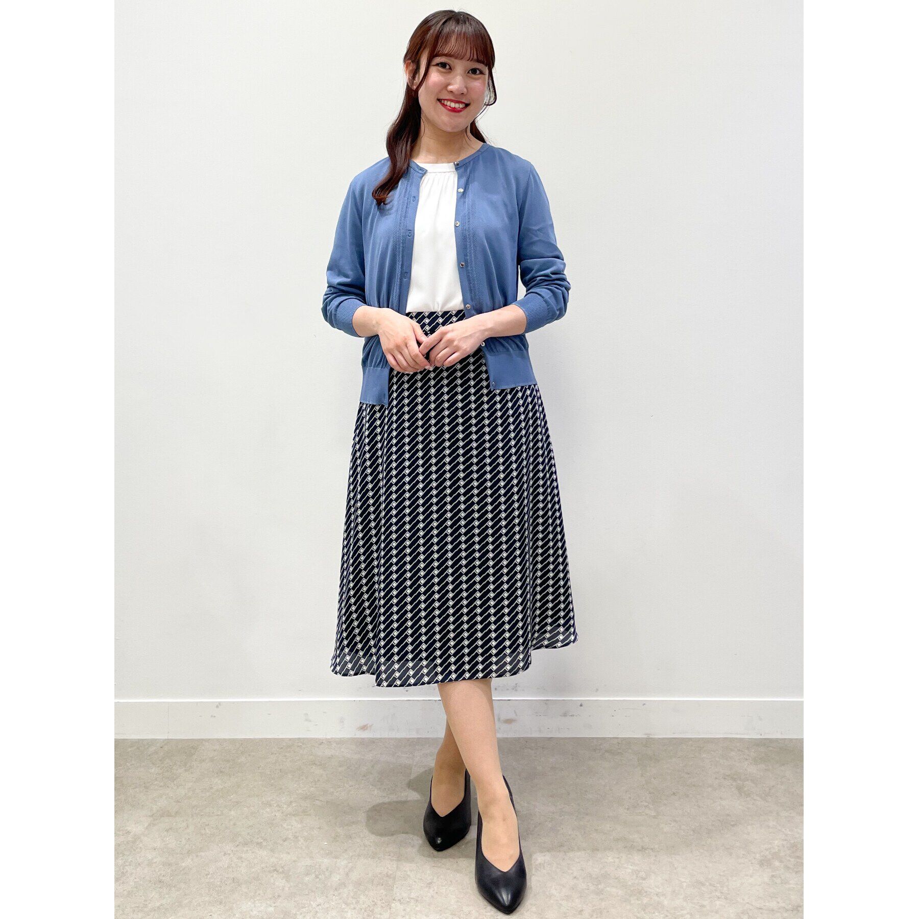 Reflect「【UVカット／接触冷感／マシンウォッシュ可】スクエアネックタックブラウス」|Tシャツ・カットソー|