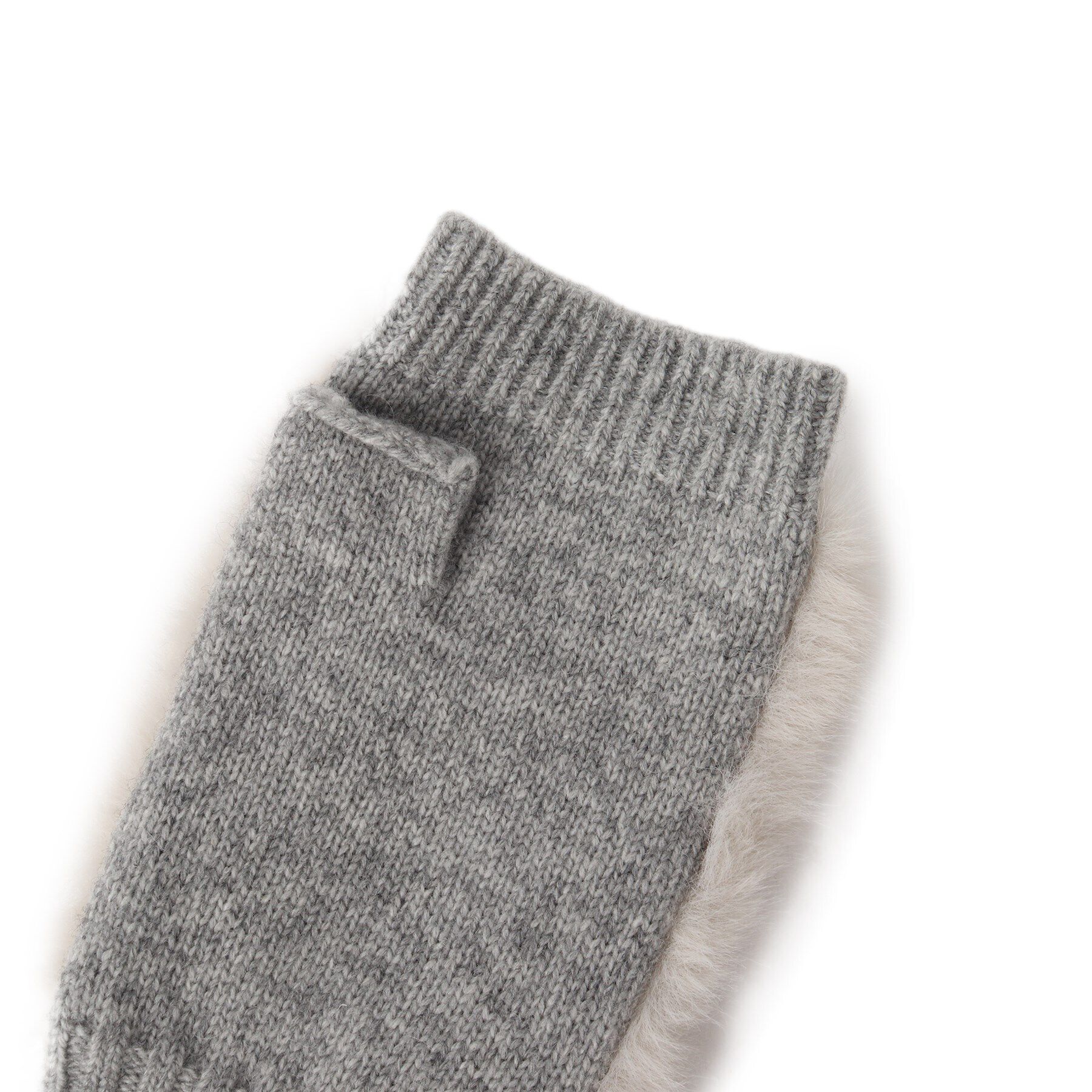 Reflect「フェイクファー&times;ニットグローブ」|手袋|