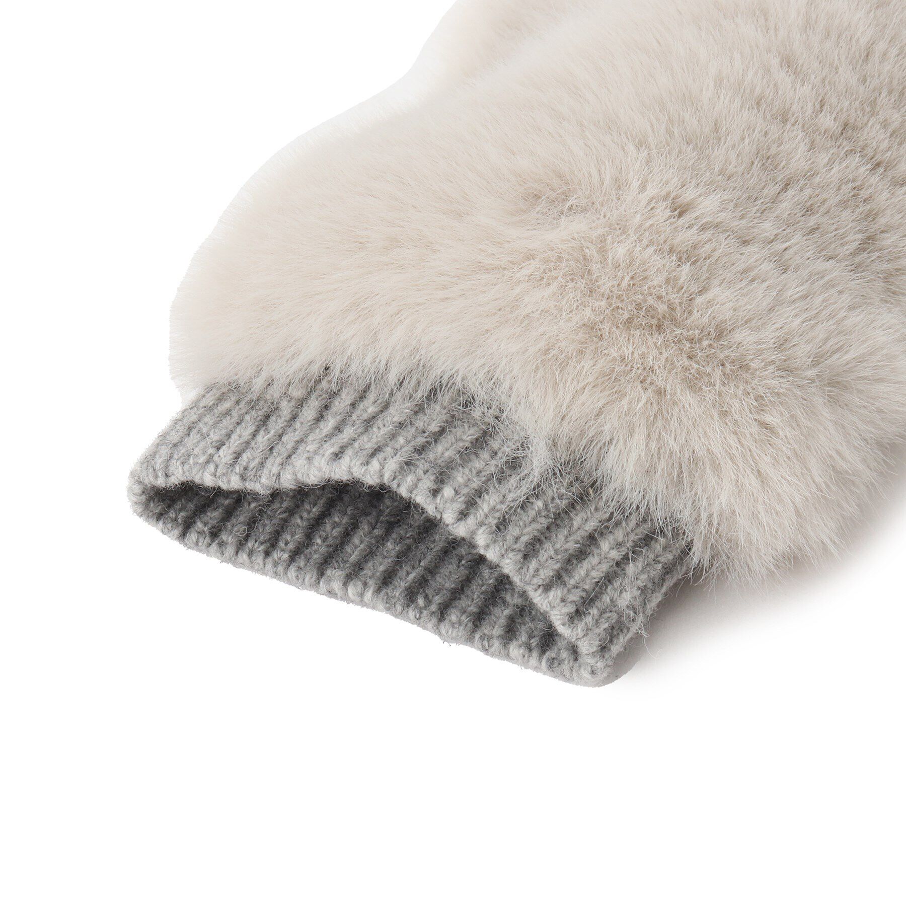 Reflect「フェイクファー&times;ニットグローブ」|手袋|