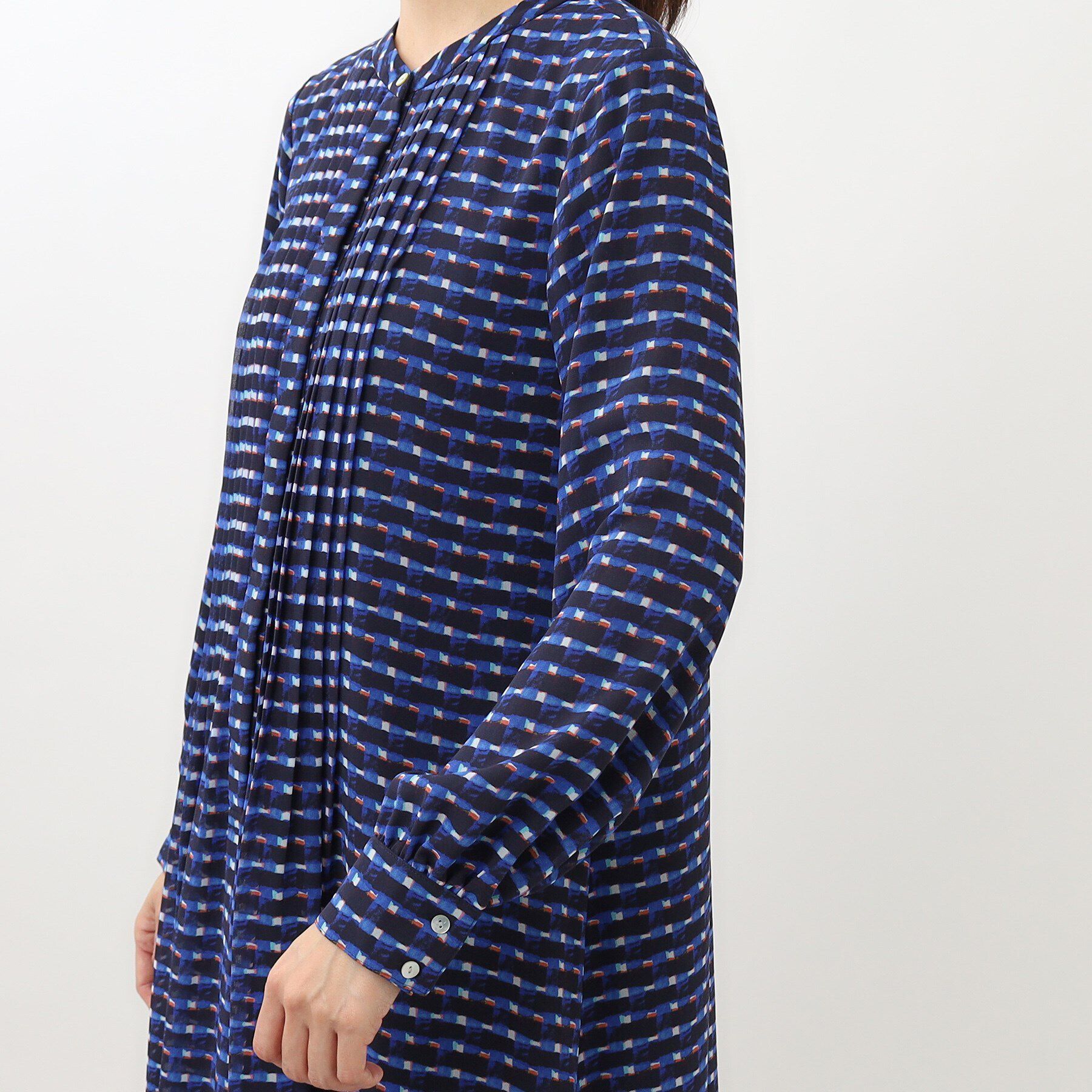 Reflect「【マシンウォッシュ可】チェック柄プリントワンピース」|ワンピース|