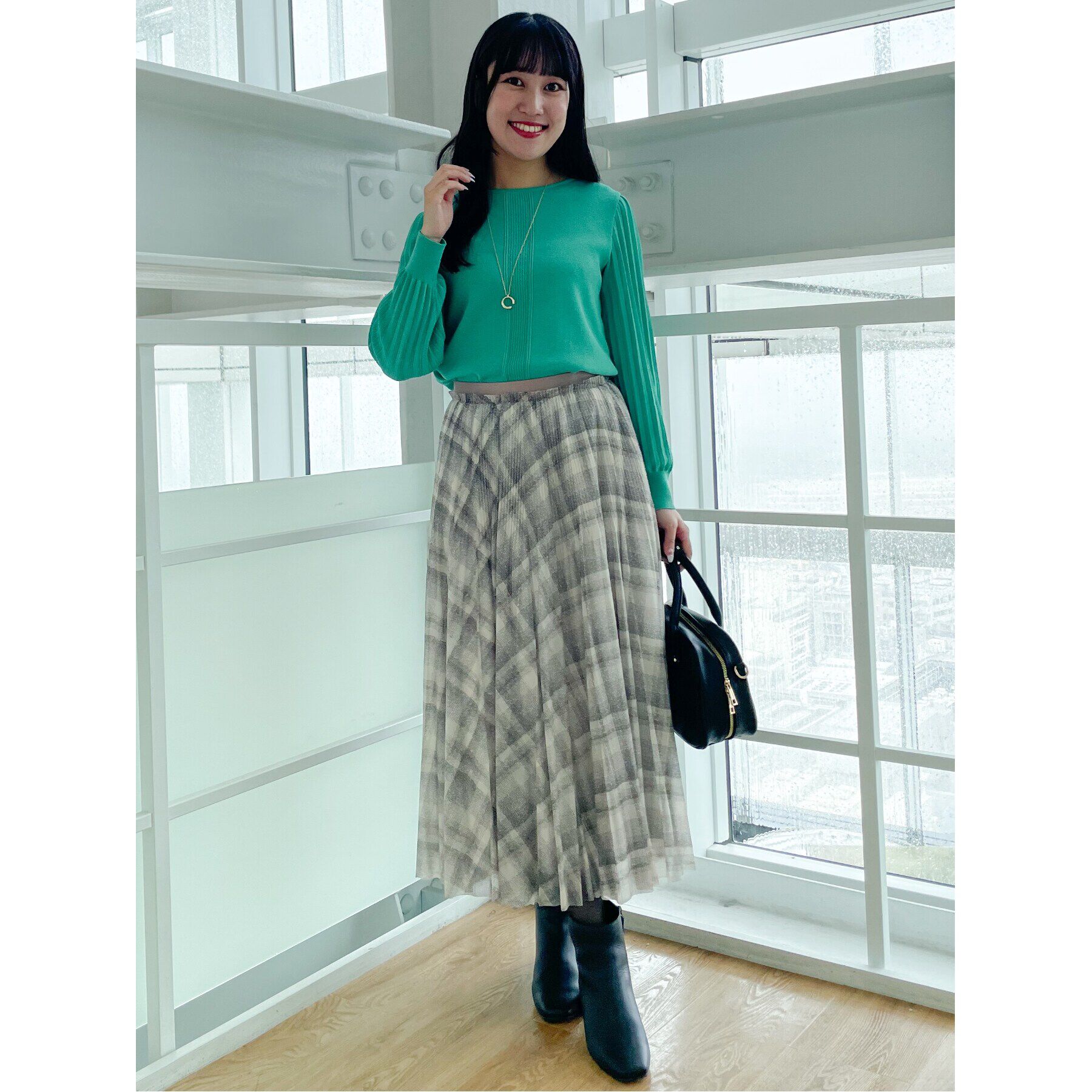 Reflect「エアリーチュール&times;チェックプリーツスカート」|スカート|