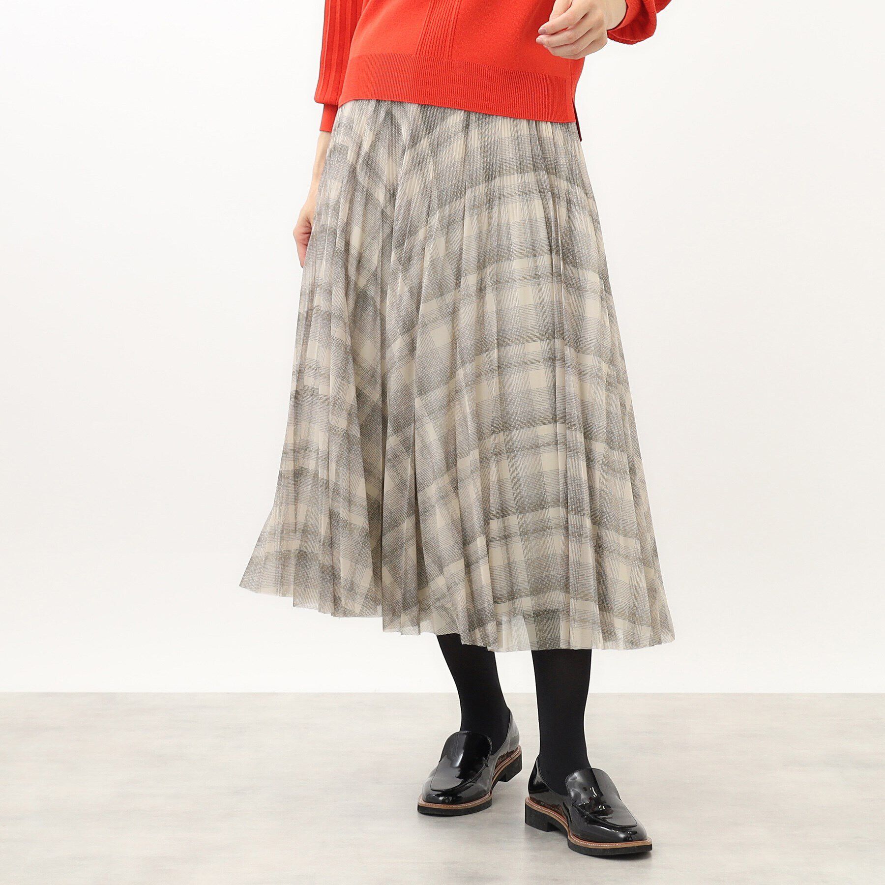 Reflect「エアリーチュール&times;チェックプリーツスカート」|スカート|