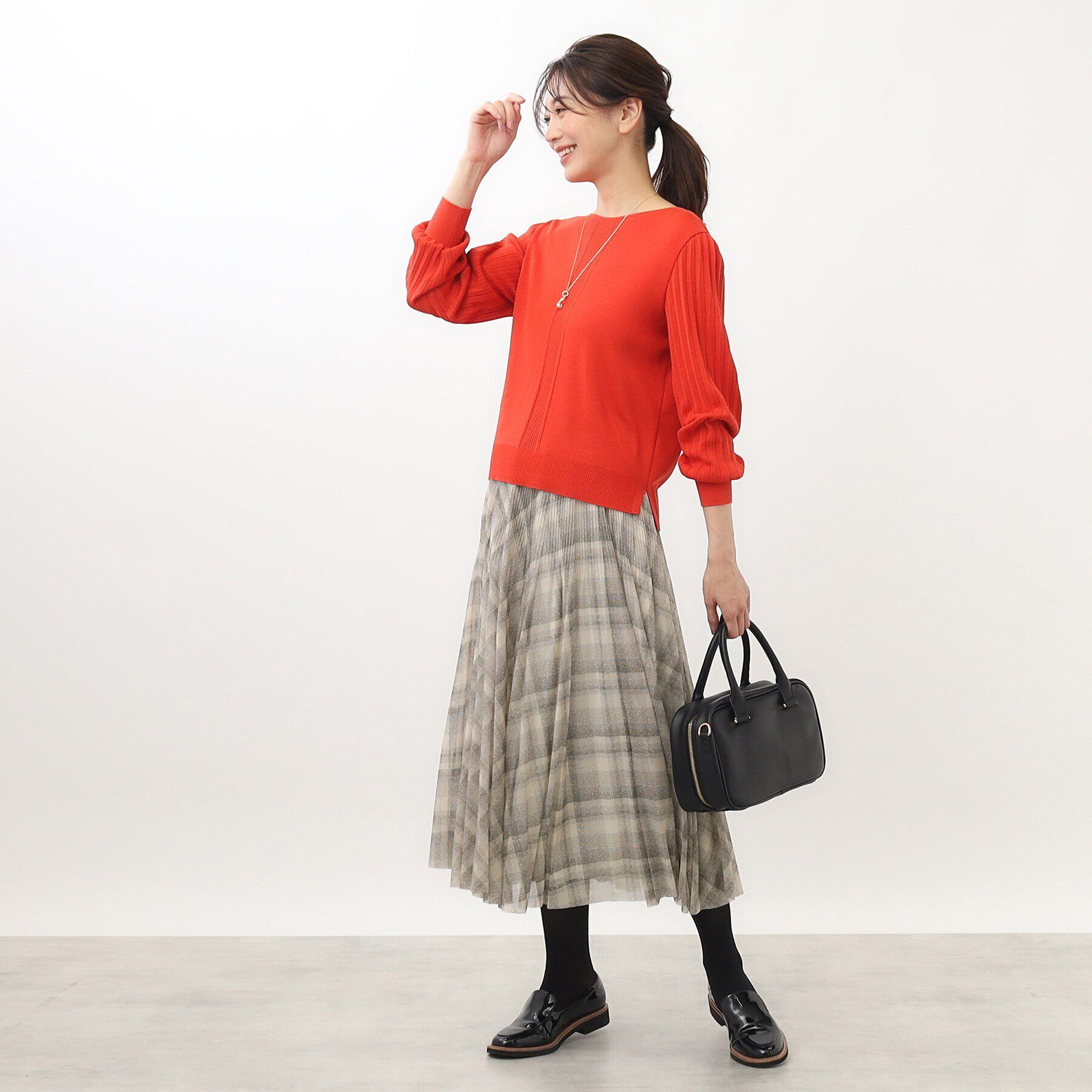 Reflect「エアリーチュール&times;チェックプリーツスカート」|スカート|