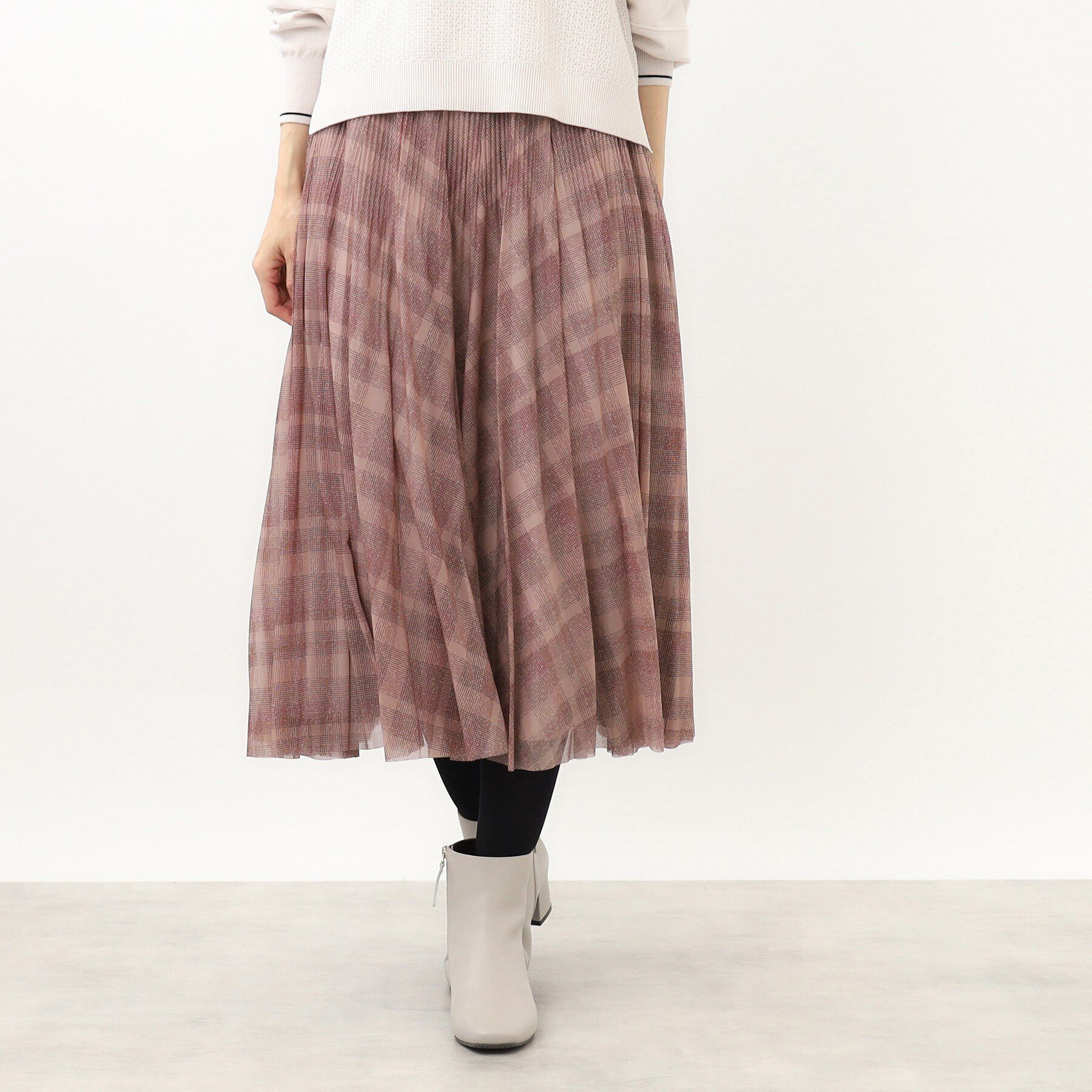 Reflect「エアリーチュール&times;チェックプリーツスカート」|スカート|