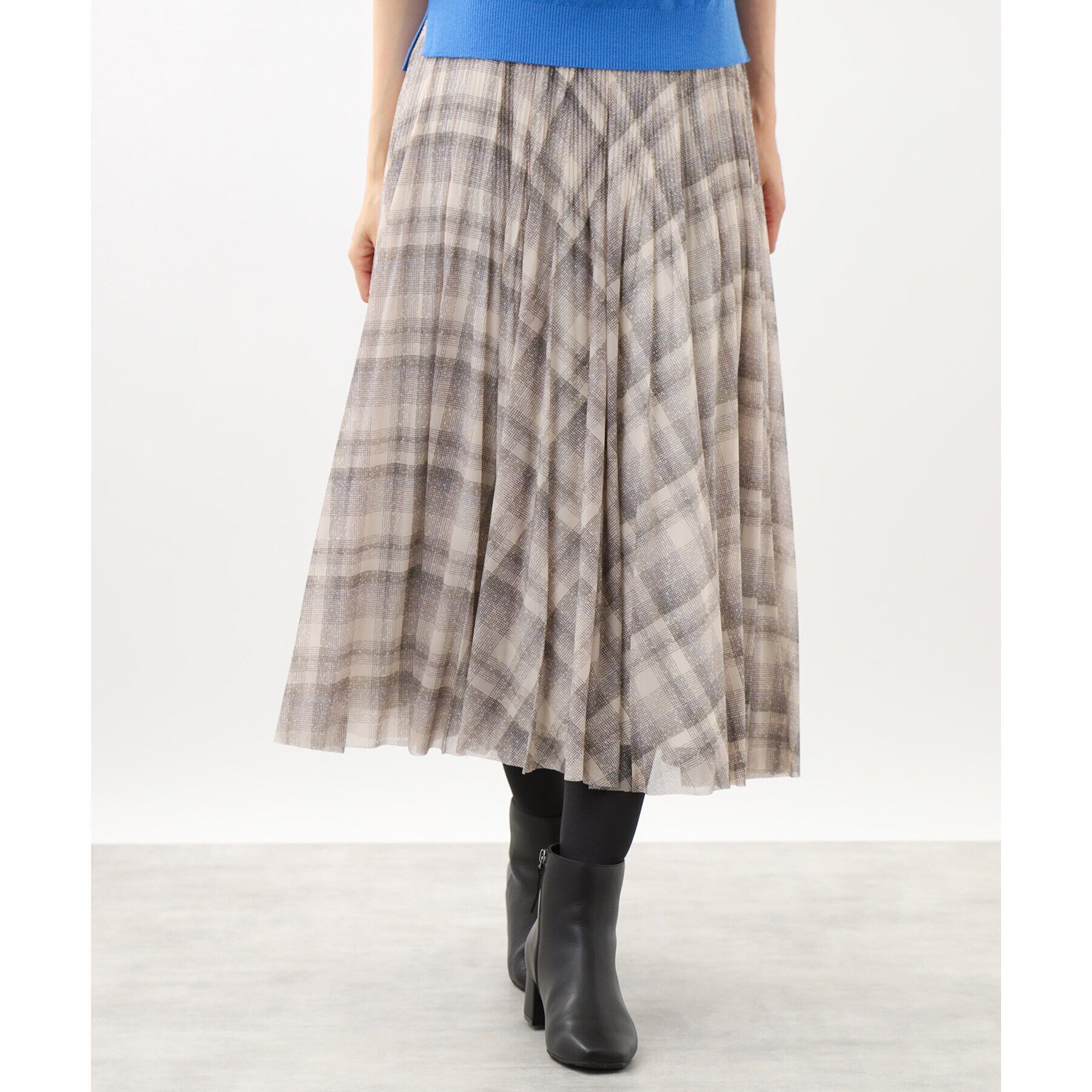 Reflect「エアリーチュール&times;チェックプリーツスカート」|スカート|