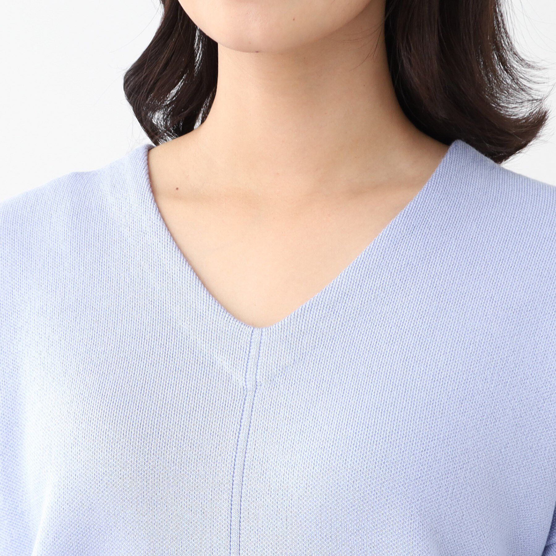 Reflect「【SALE／洗える】V開きオフボディニット」|ニット・セーター|