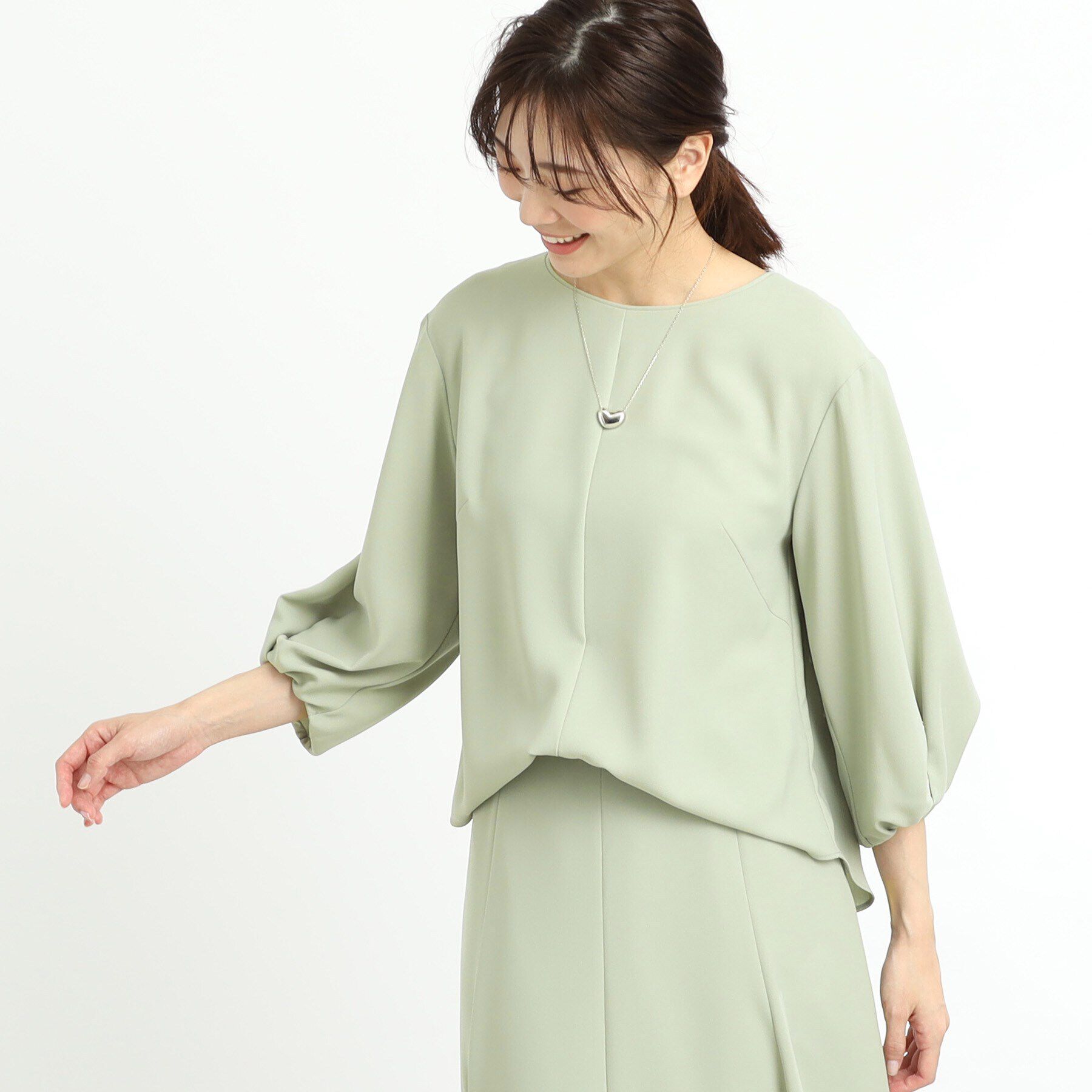 Reflect「【セットアップ可能】バックサテンブラウス」|シャツ・ブラウス|