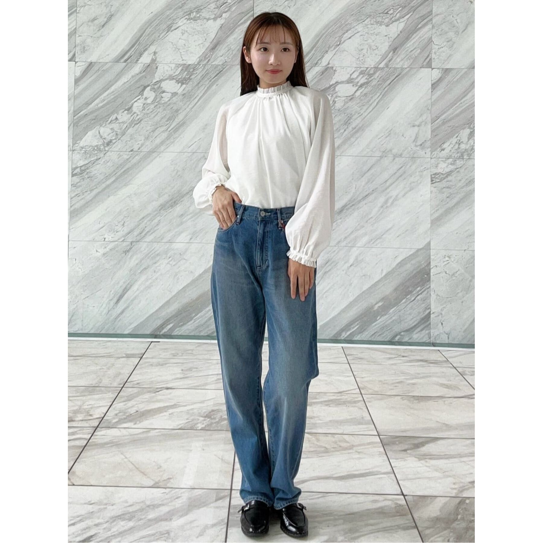 DRESSTERIOR「【洗える】テーパードコンフォートデニム」|デニム|