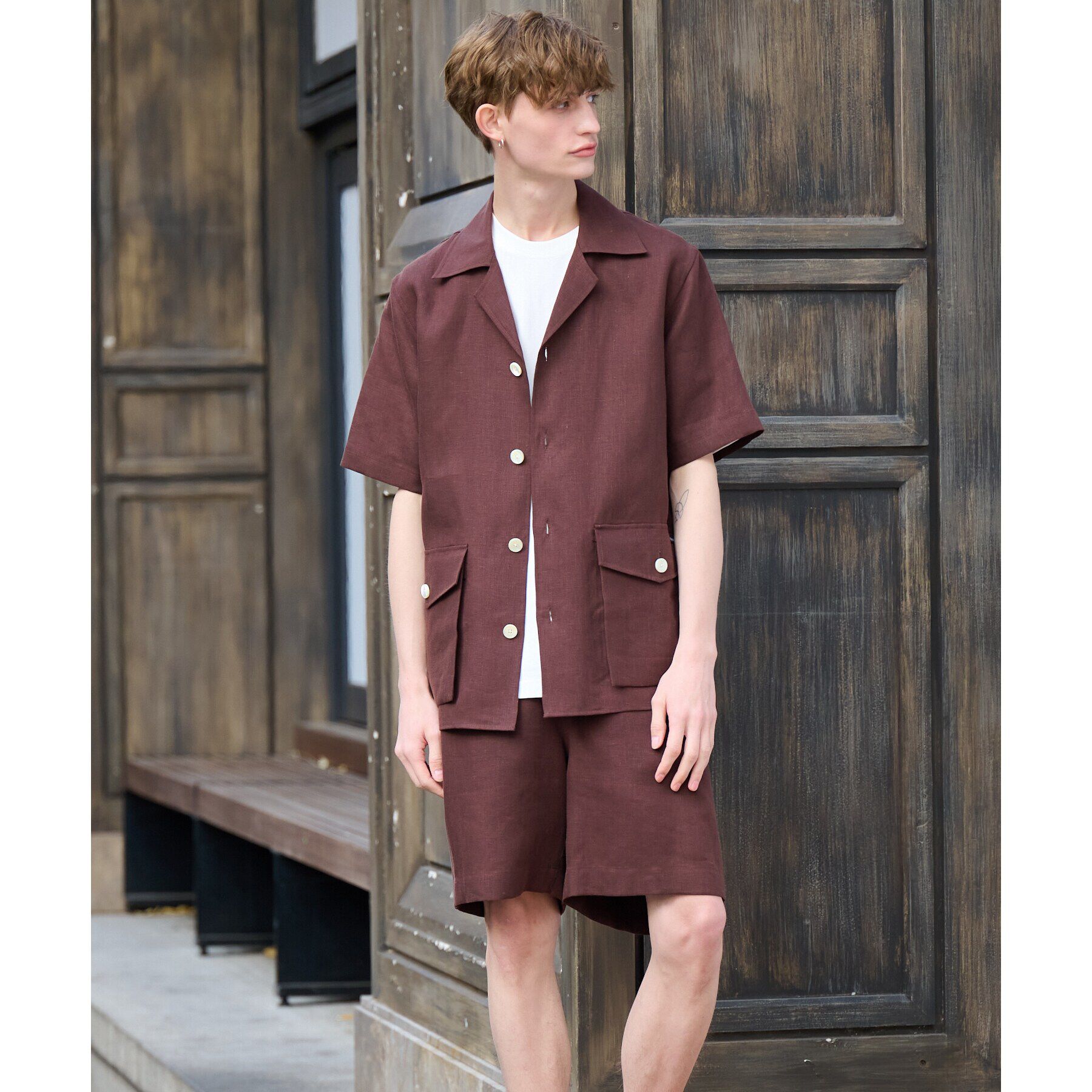 DRESSTERIOR「【Safari5月号掲載】【セットアップ可】オープンカラープエルトリコシャツ」|シャツ・ブラウス|