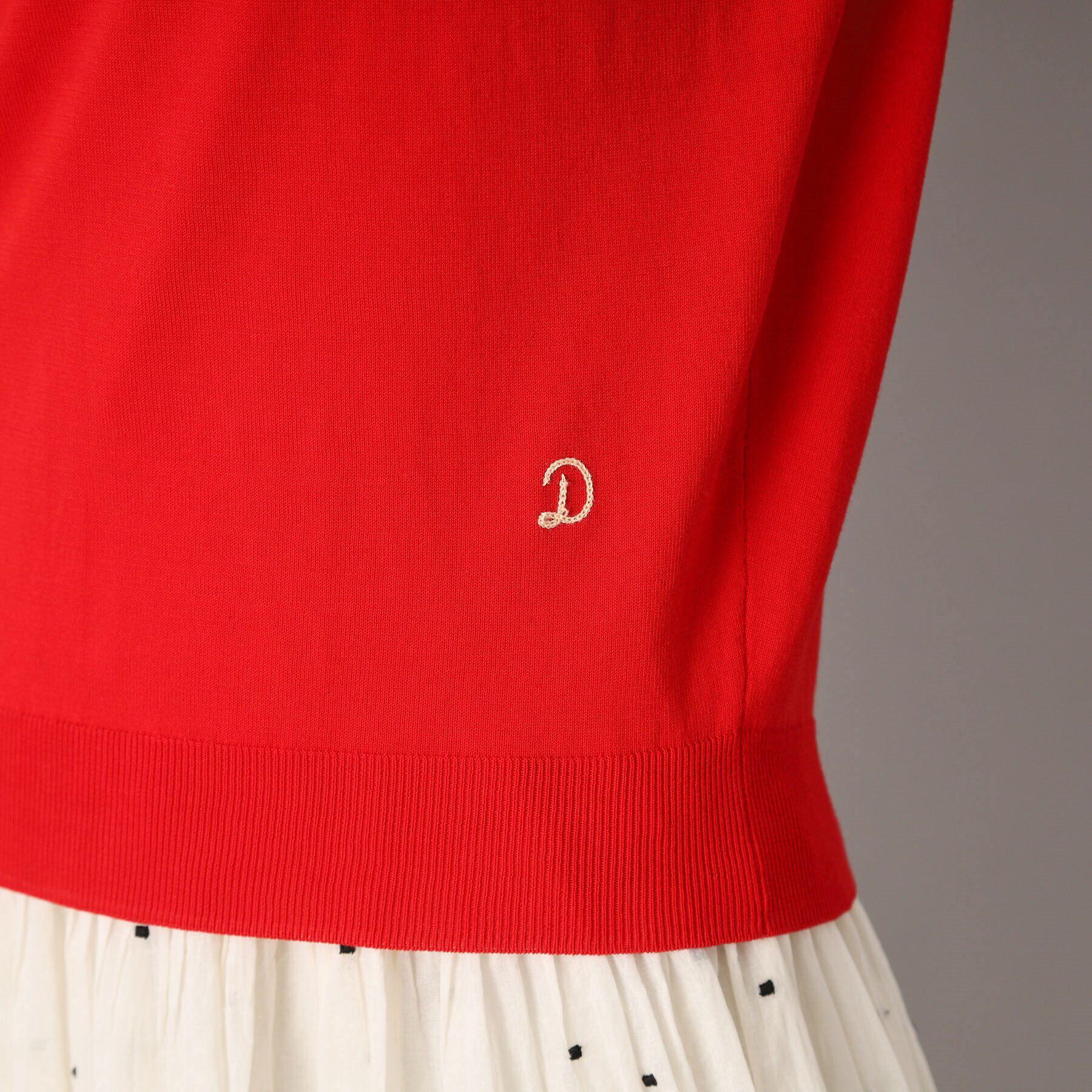 DRESSTERIOR「【定番/洗える】コットンシルク混フレンチスリーブニット」|ニット・セーター|