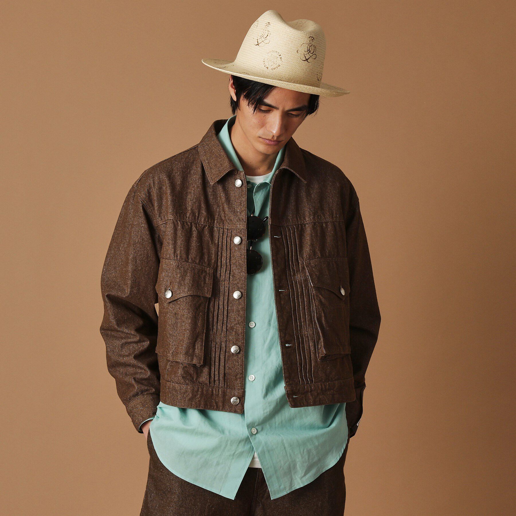 40CARATS&525「525DENIM　カラーデニムジャケット」|デニムジャケット|ブラウン(043)