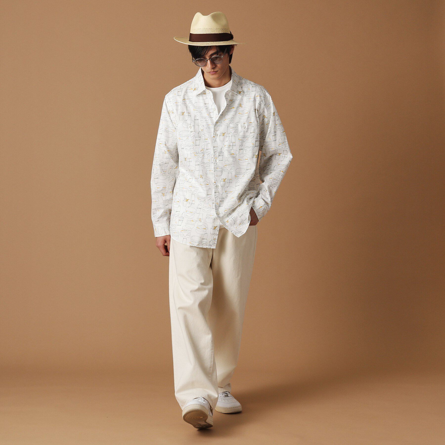 40CARATS&525「ハンバーガープリント シャツ」|シャツ・ブラウス|