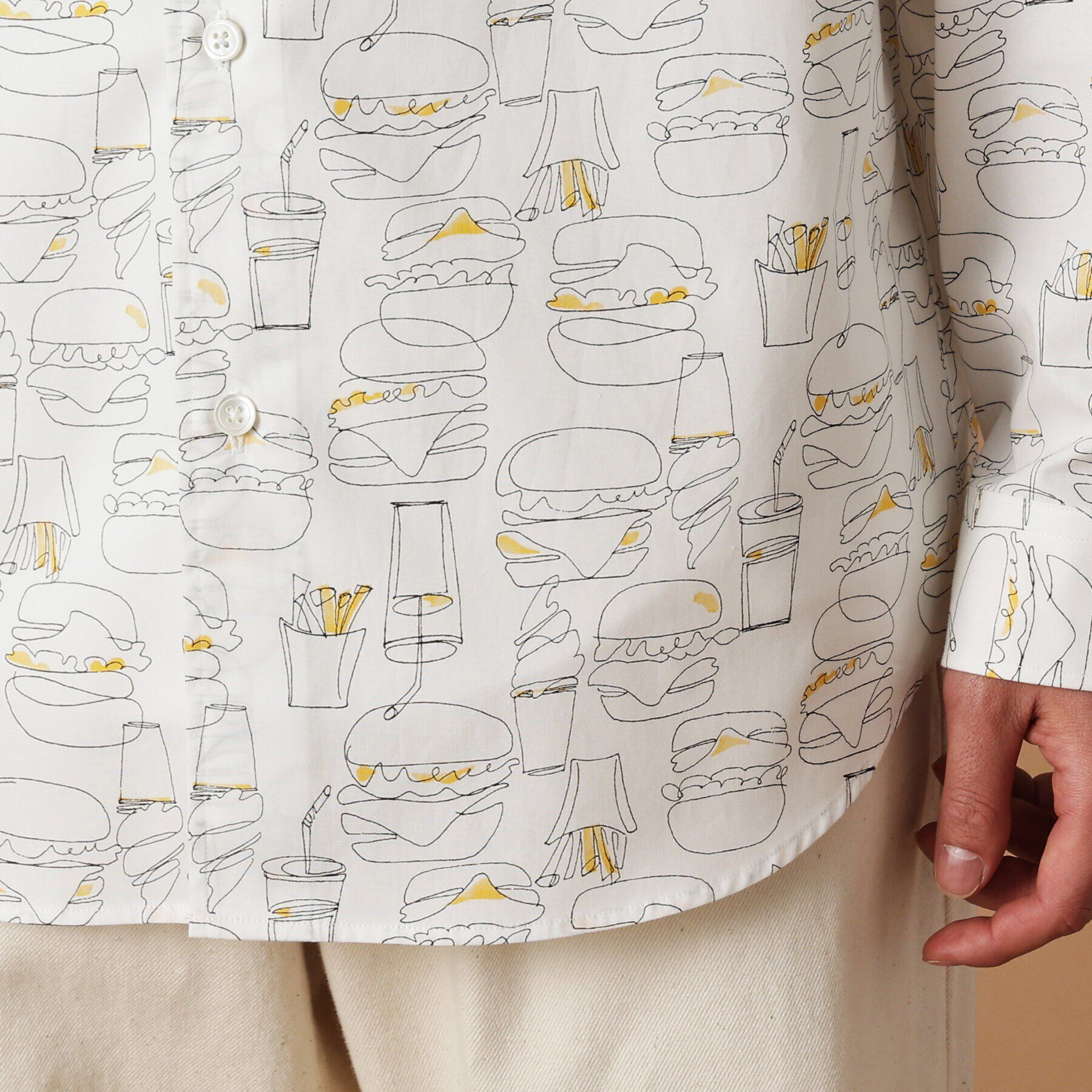 40CARATS&525「ハンバーガープリント シャツ」|シャツ・ブラウス|