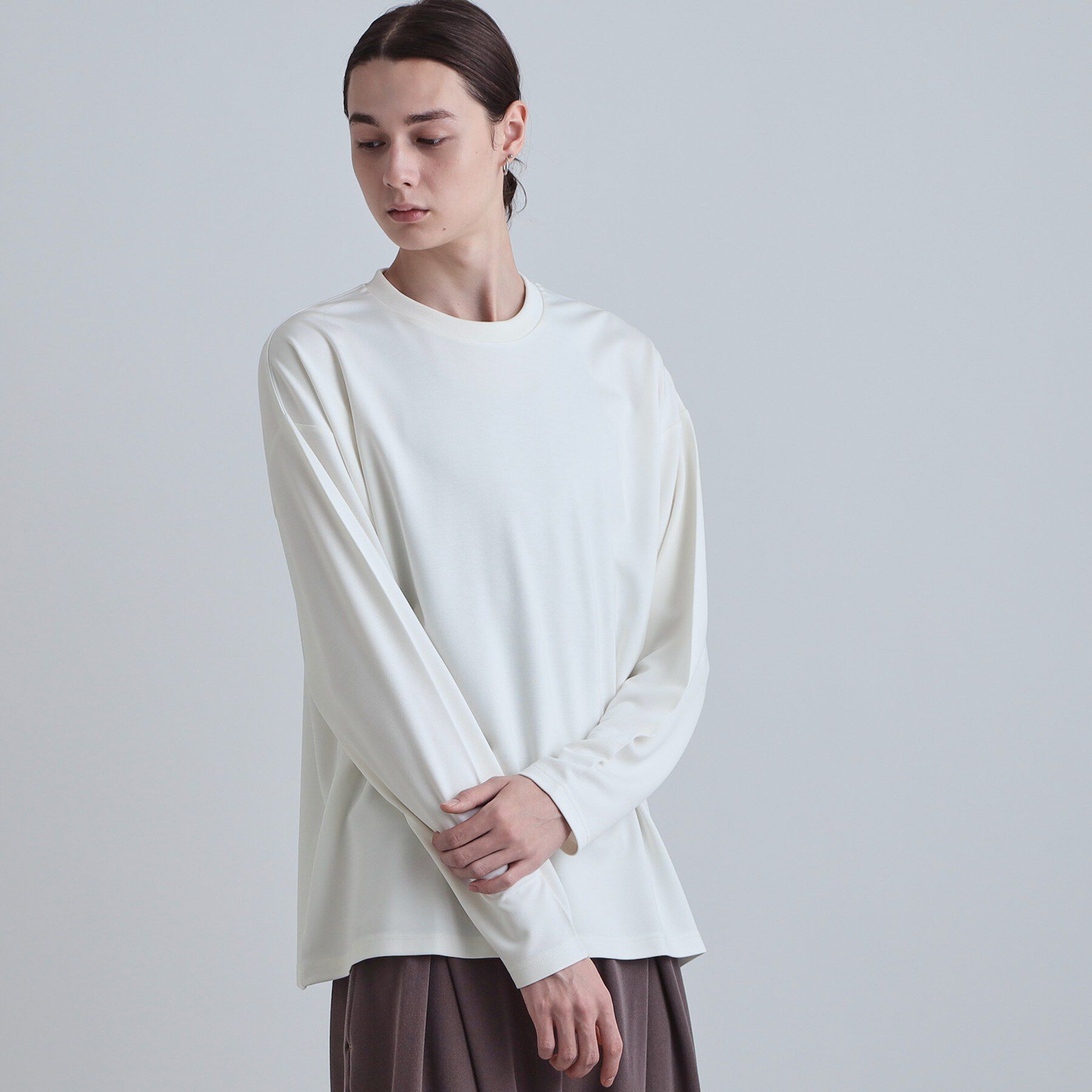 tk.TAKEO KIKUCHI「クルーネックポンチカットソー」|Tシャツ・カットソー|ホワイト(001)