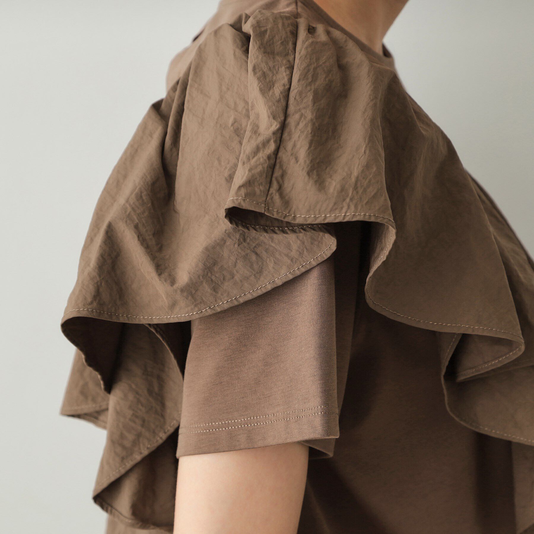 OPAQUE.CLIP「2段フリルカットソー【洗濯機洗い可】」|Tシャツ・カットソー|