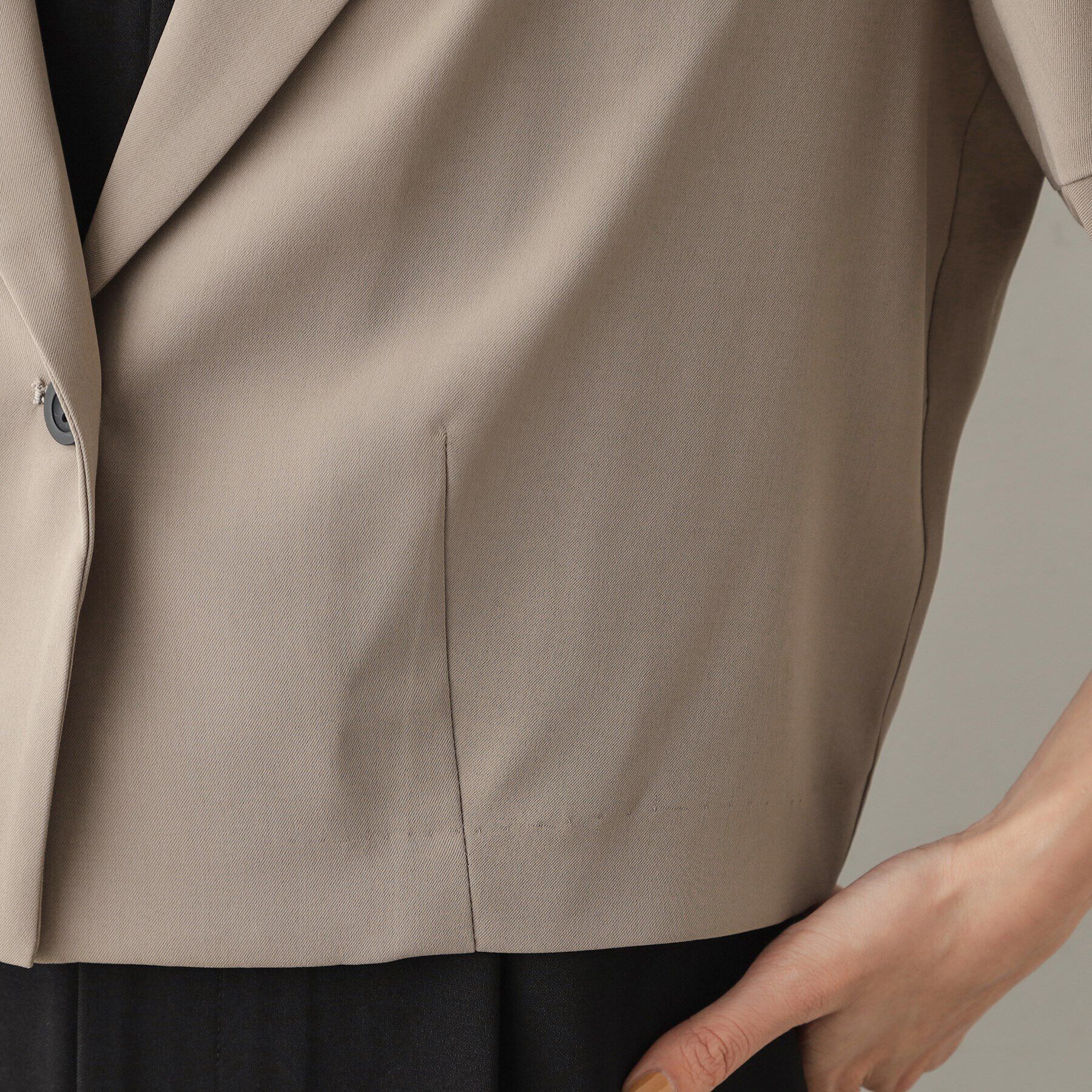 OPAQUE.CLIP「ランタンスリーブテーラードジャケット【洗濯機洗い可】」|テーラードジャケット|