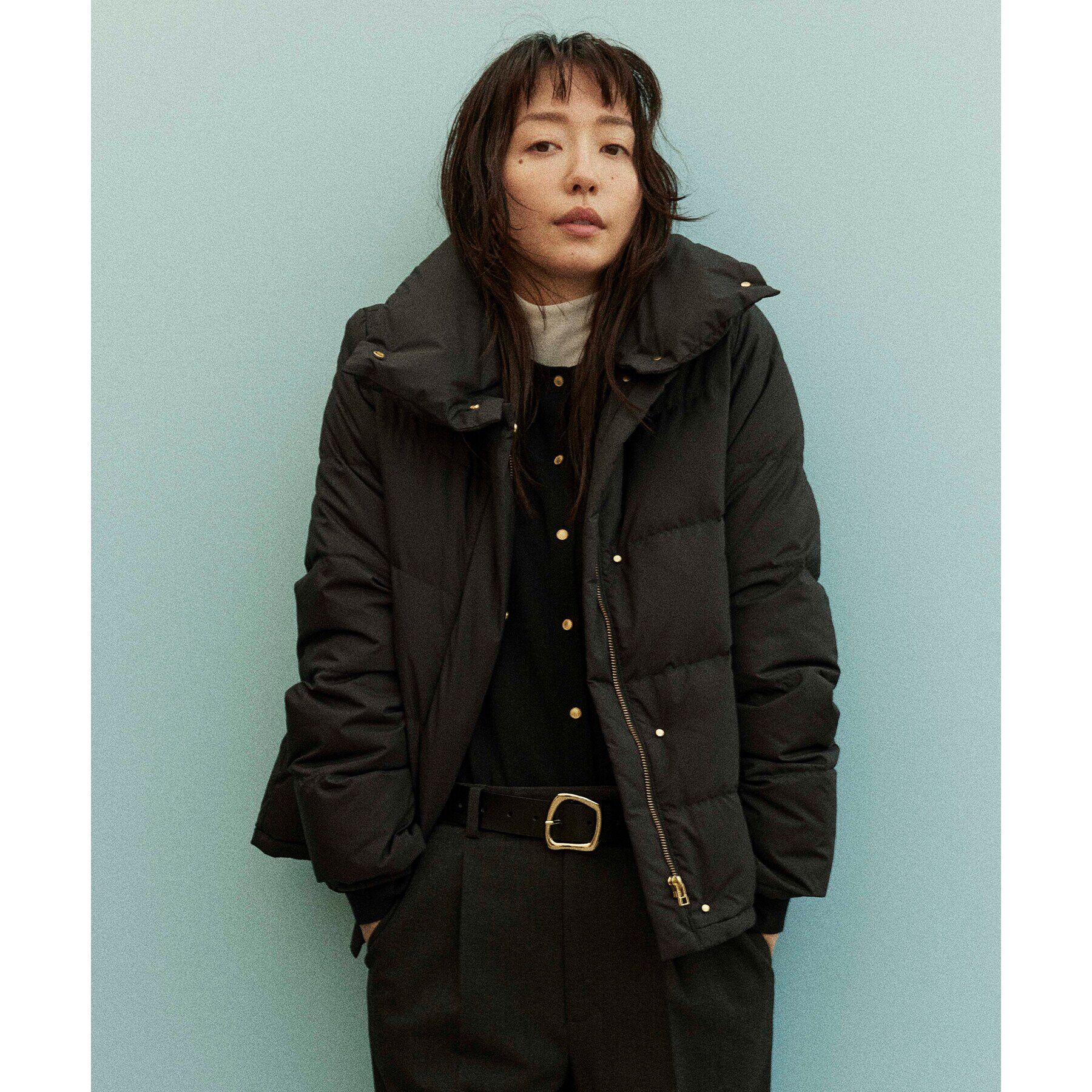 OPAQUE.CLIP「《SS-LLsize》襟取り外し可/ショートダウンジャケット【洗濯機洗い可/撥水/防風/抗菌加工】」|ダウン|