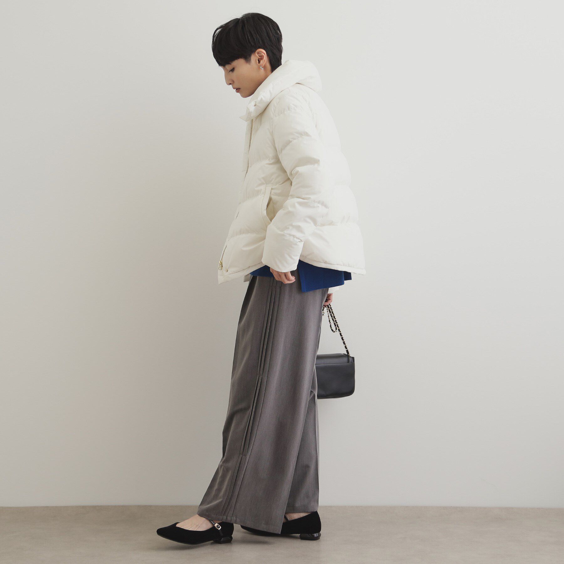 OPAQUE.CLIP「《SS-LLsize》襟取り外し可/ショートダウンジャケット【洗濯機洗い可/撥水/防風/抗菌加工】」|ダウン|