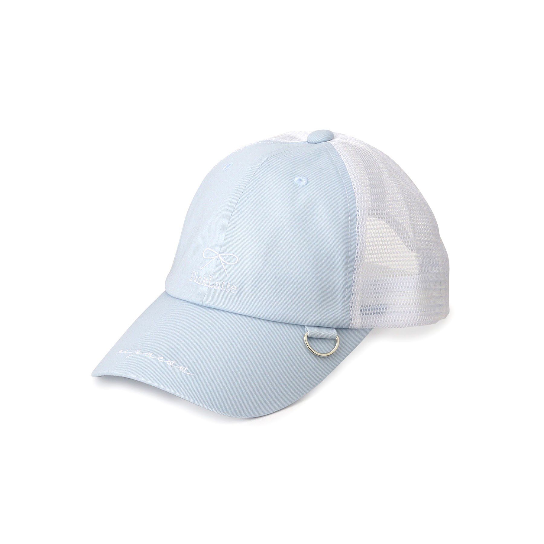 PINK-latte「リボンキャップ」|キャップ・キャスケット|ブルー(091)