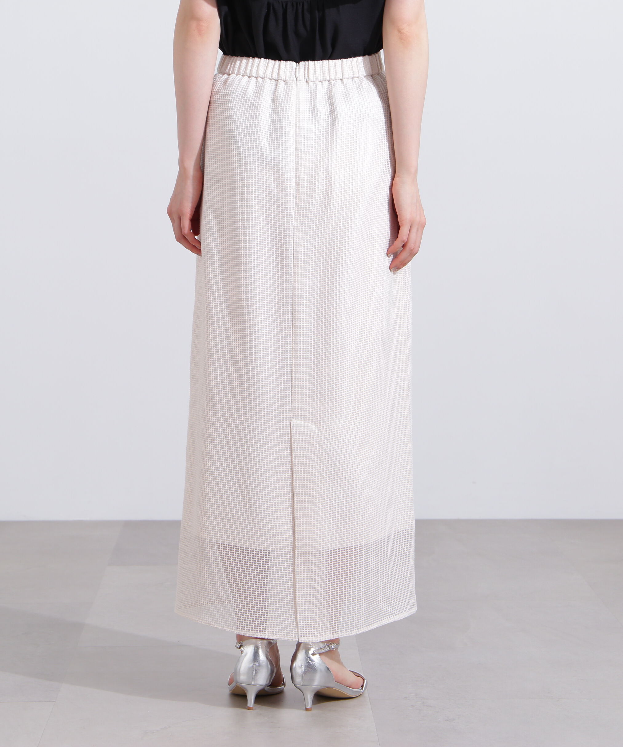  「メッシュチェックナロースカート」|スカート|