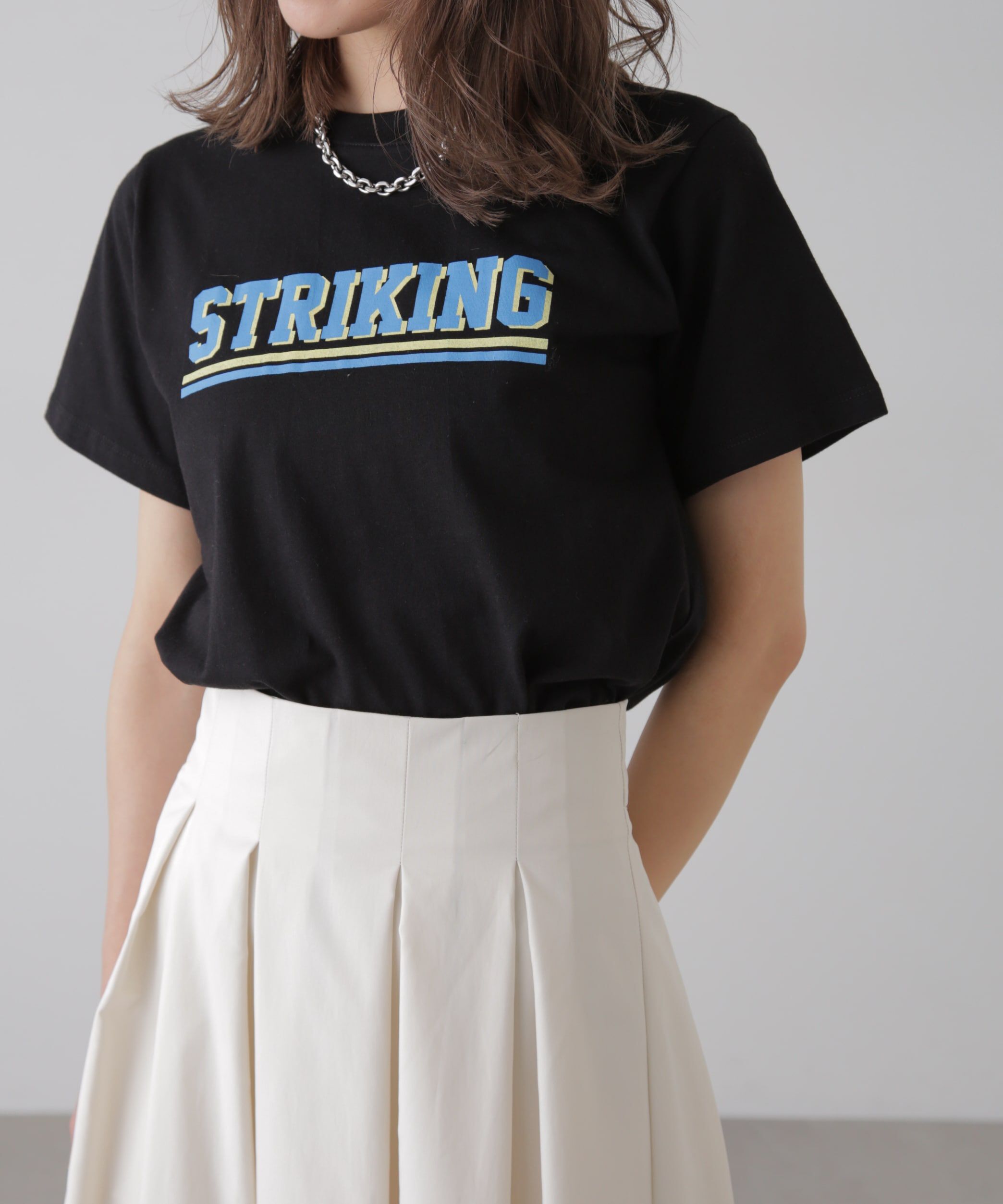  「カレッジロゴナンバープリントTシャツ」|Tシャツ・カットソー|ブラック