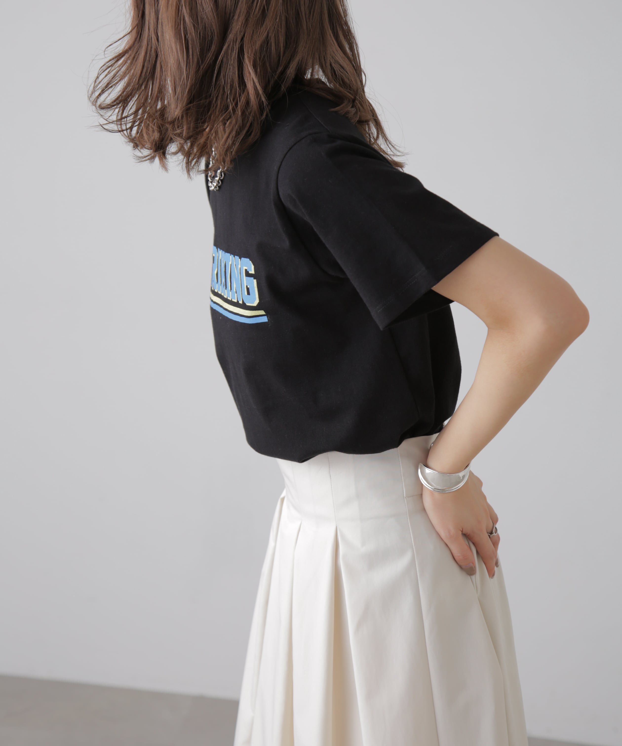  「カレッジロゴナンバープリントTシャツ」|Tシャツ・カットソー|