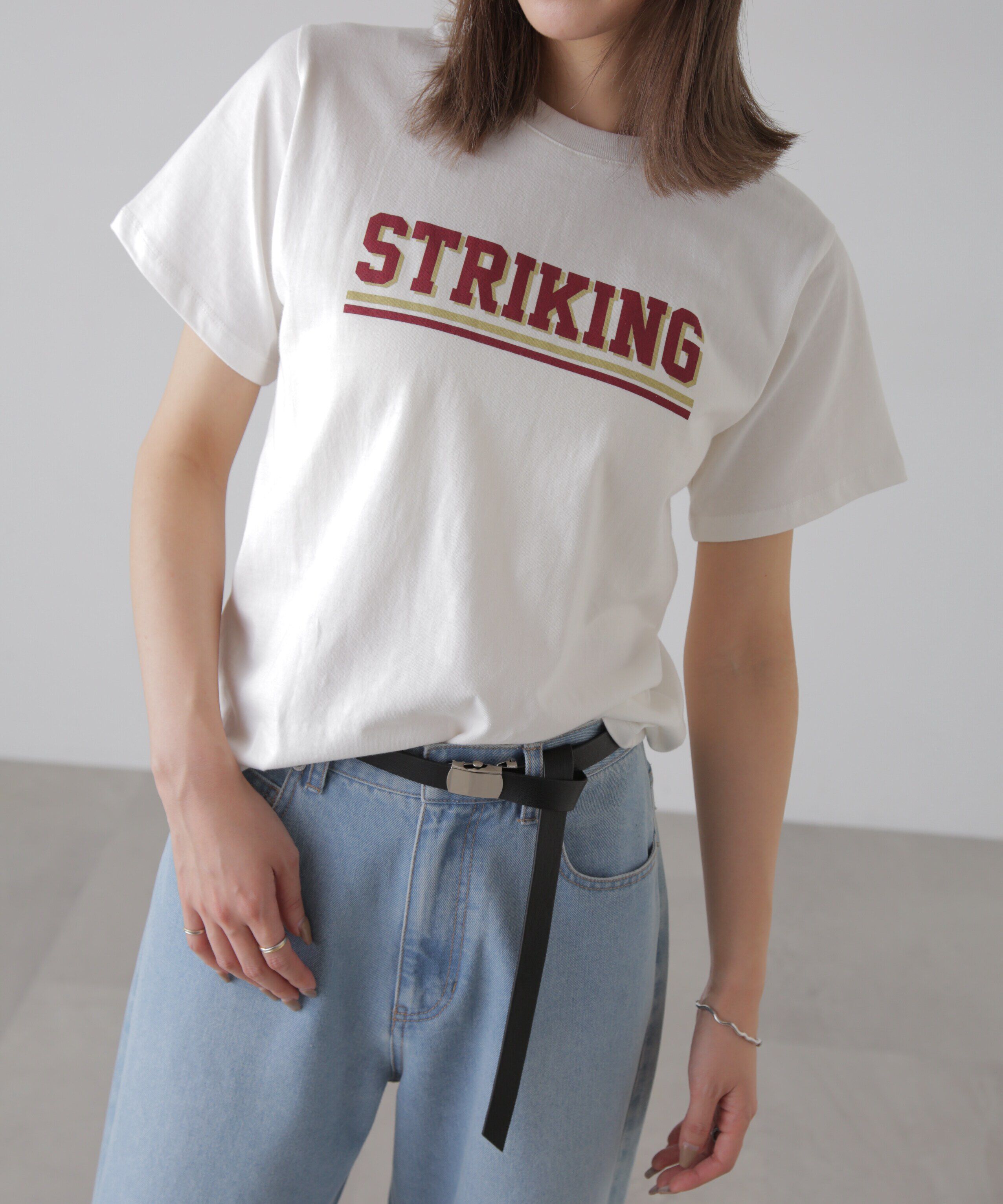  「カレッジロゴナンバープリントTシャツ」|Tシャツ・カットソー|オフ