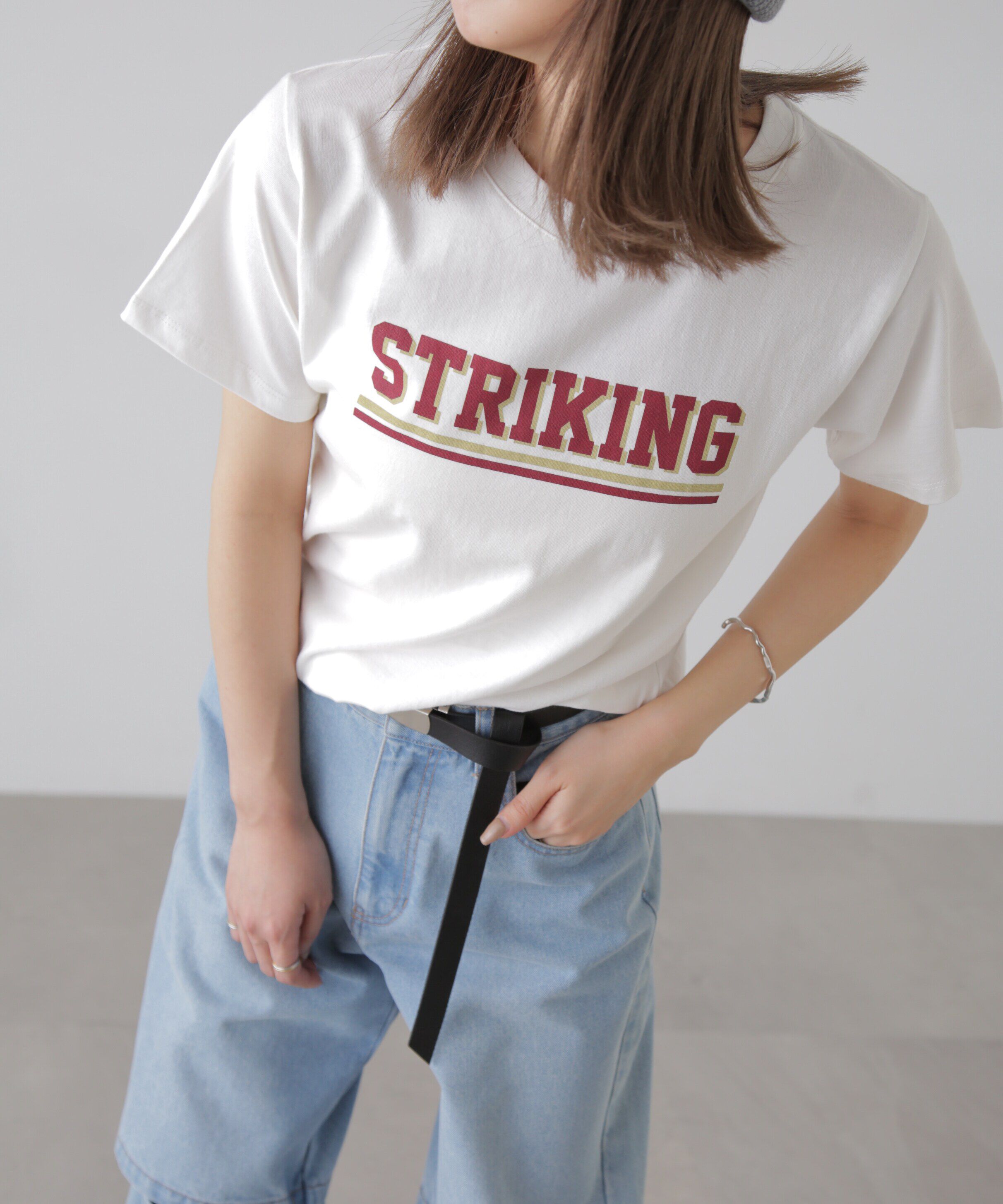  「カレッジロゴナンバープリントTシャツ」|Tシャツ・カットソー|