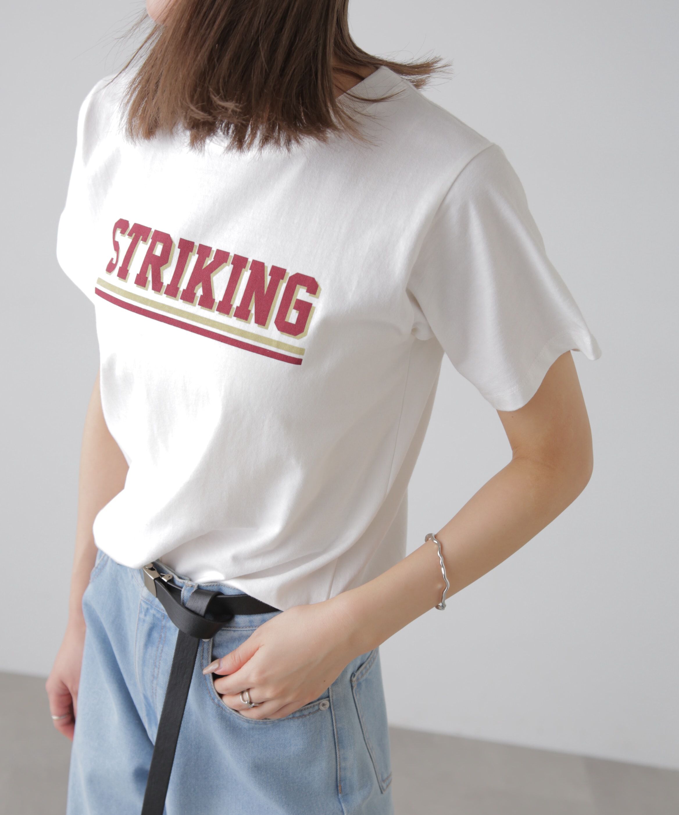  「カレッジロゴナンバープリントTシャツ」|Tシャツ・カットソー|