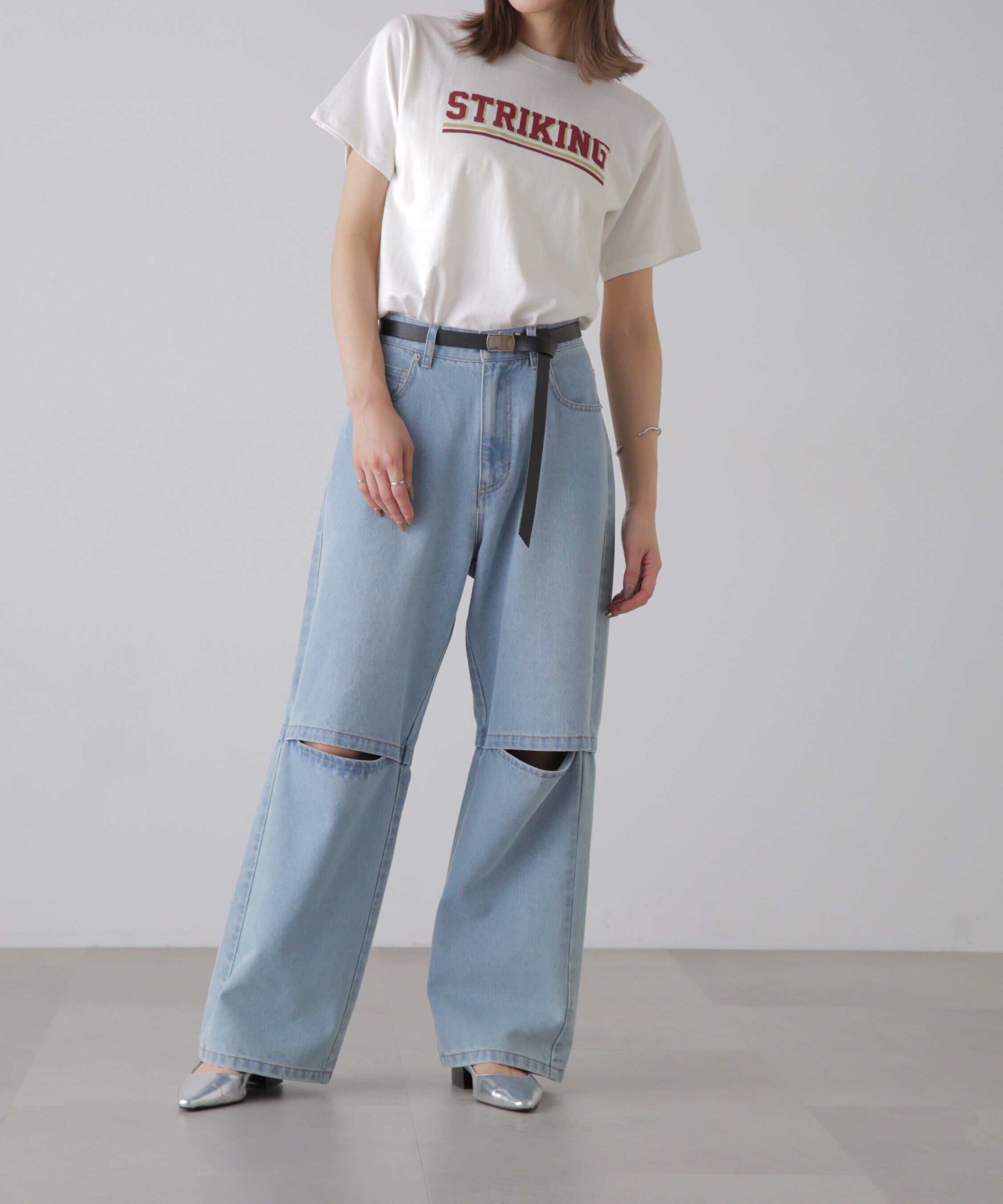  「カレッジロゴナンバープリントTシャツ」|Tシャツ・カットソー|