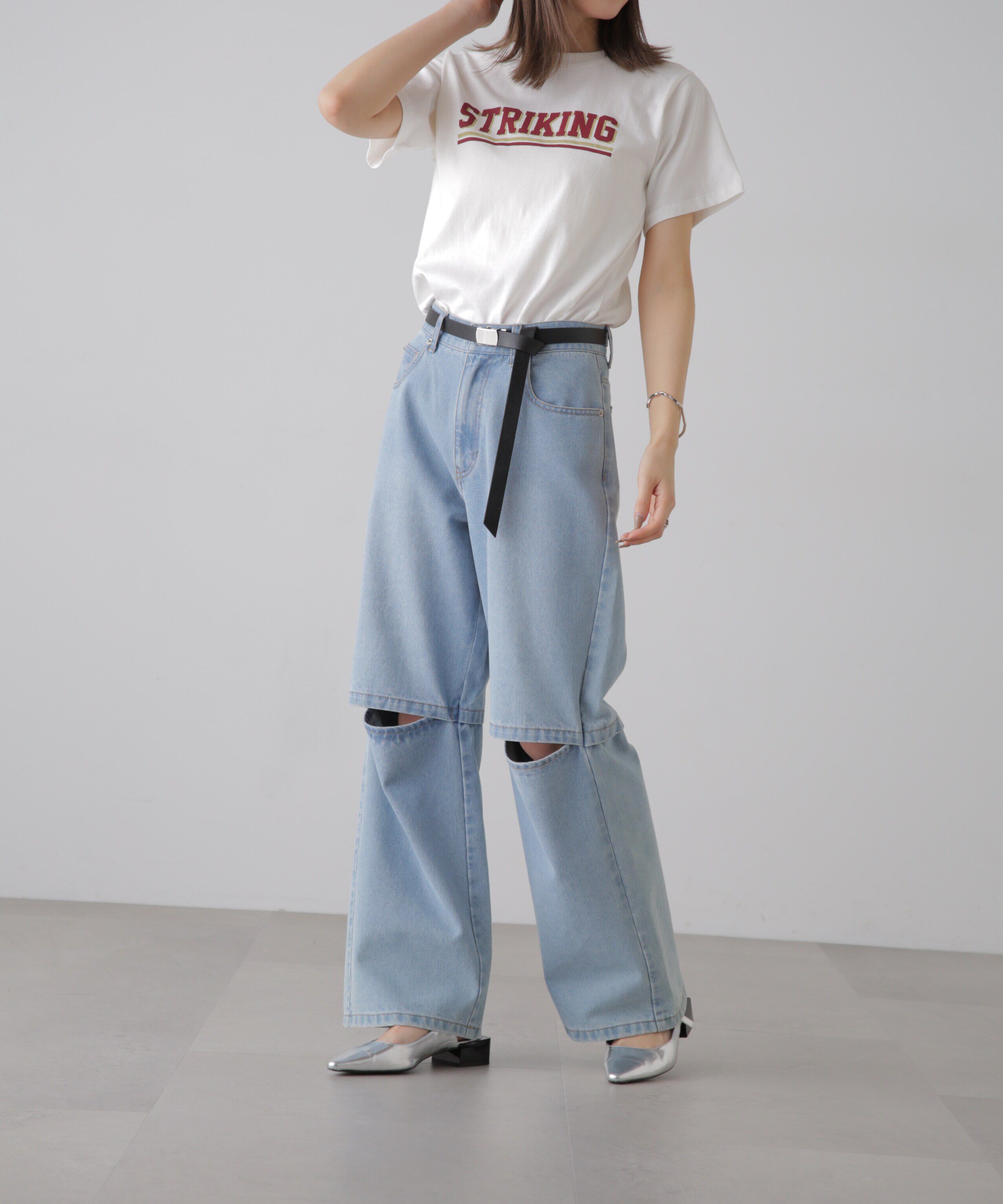  「カレッジロゴナンバープリントTシャツ」|Tシャツ・カットソー|