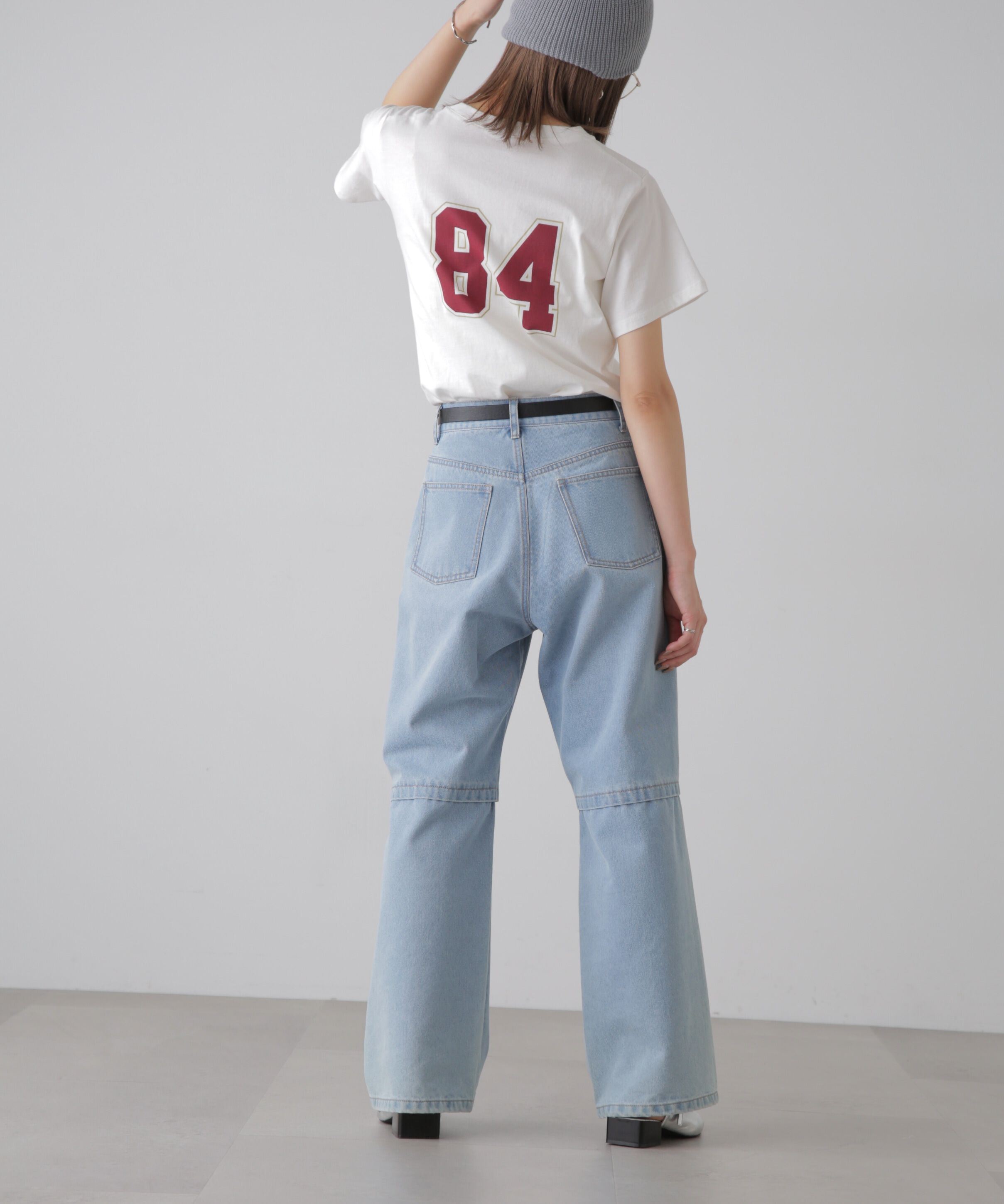  「カレッジロゴナンバープリントTシャツ」|Tシャツ・カットソー|