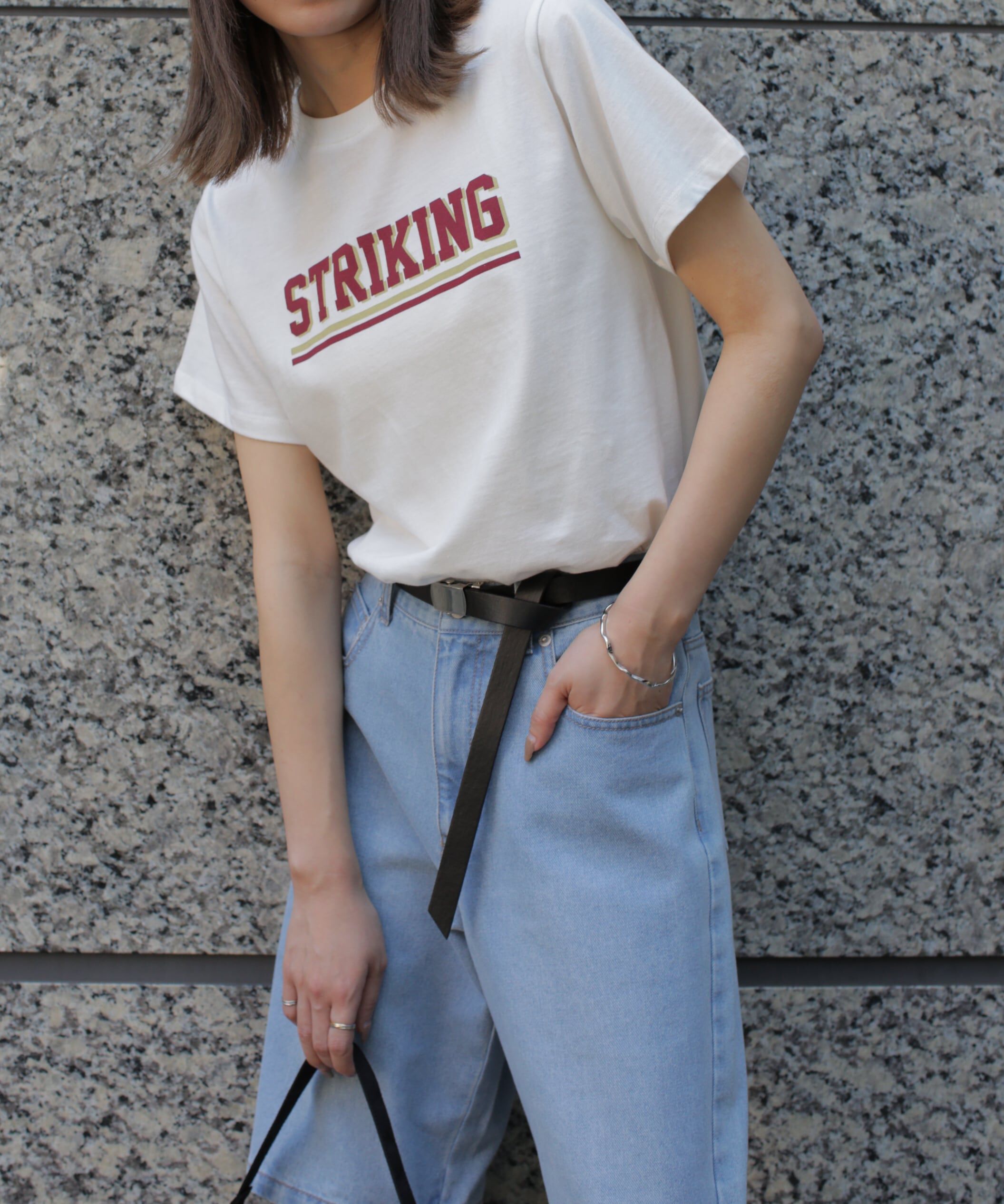  「カレッジロゴナンバープリントTシャツ」|Tシャツ・カットソー|