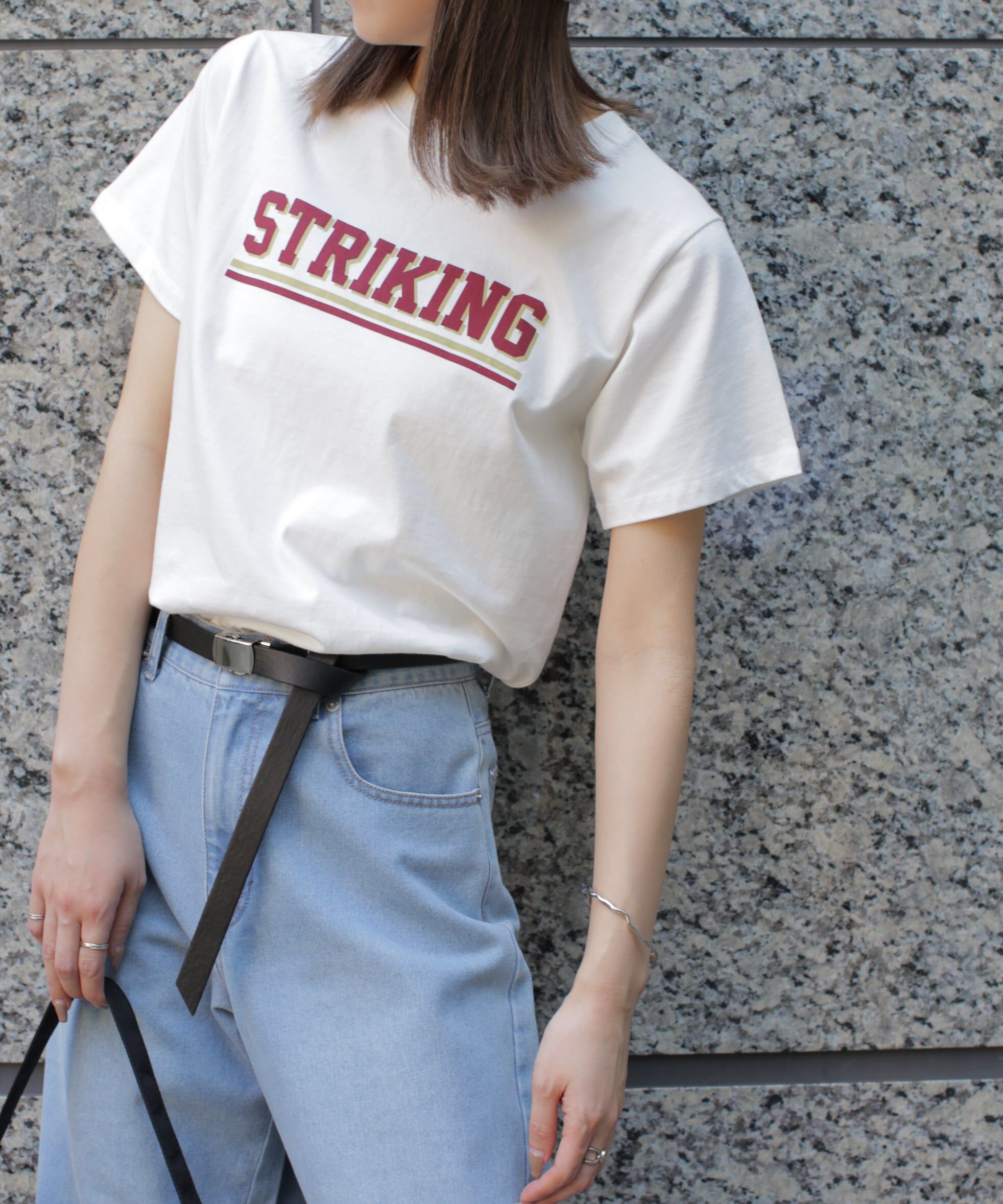  「カレッジロゴナンバープリントTシャツ」|Tシャツ・カットソー|