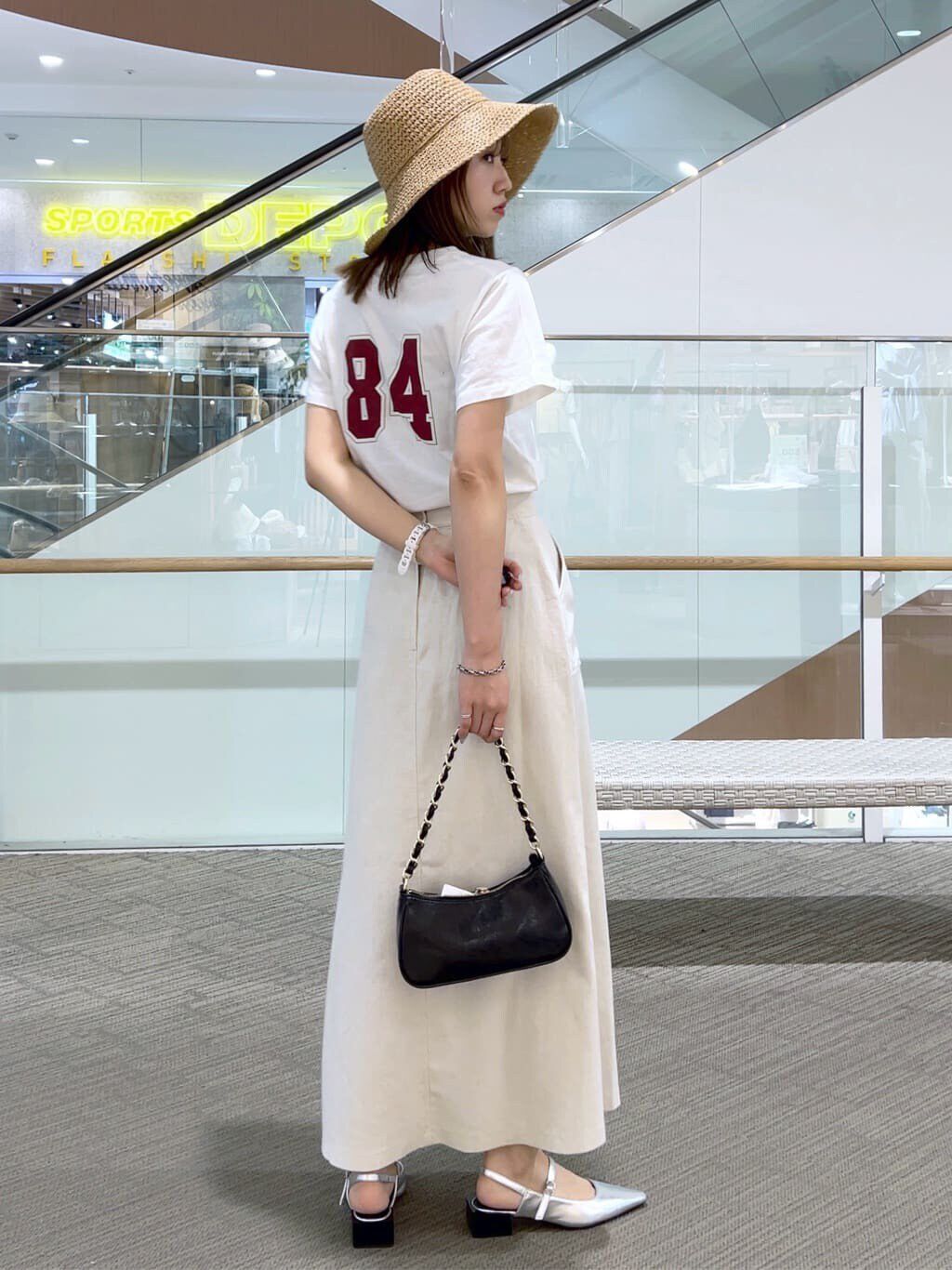  「カレッジロゴナンバープリントTシャツ」|Tシャツ・カットソー|