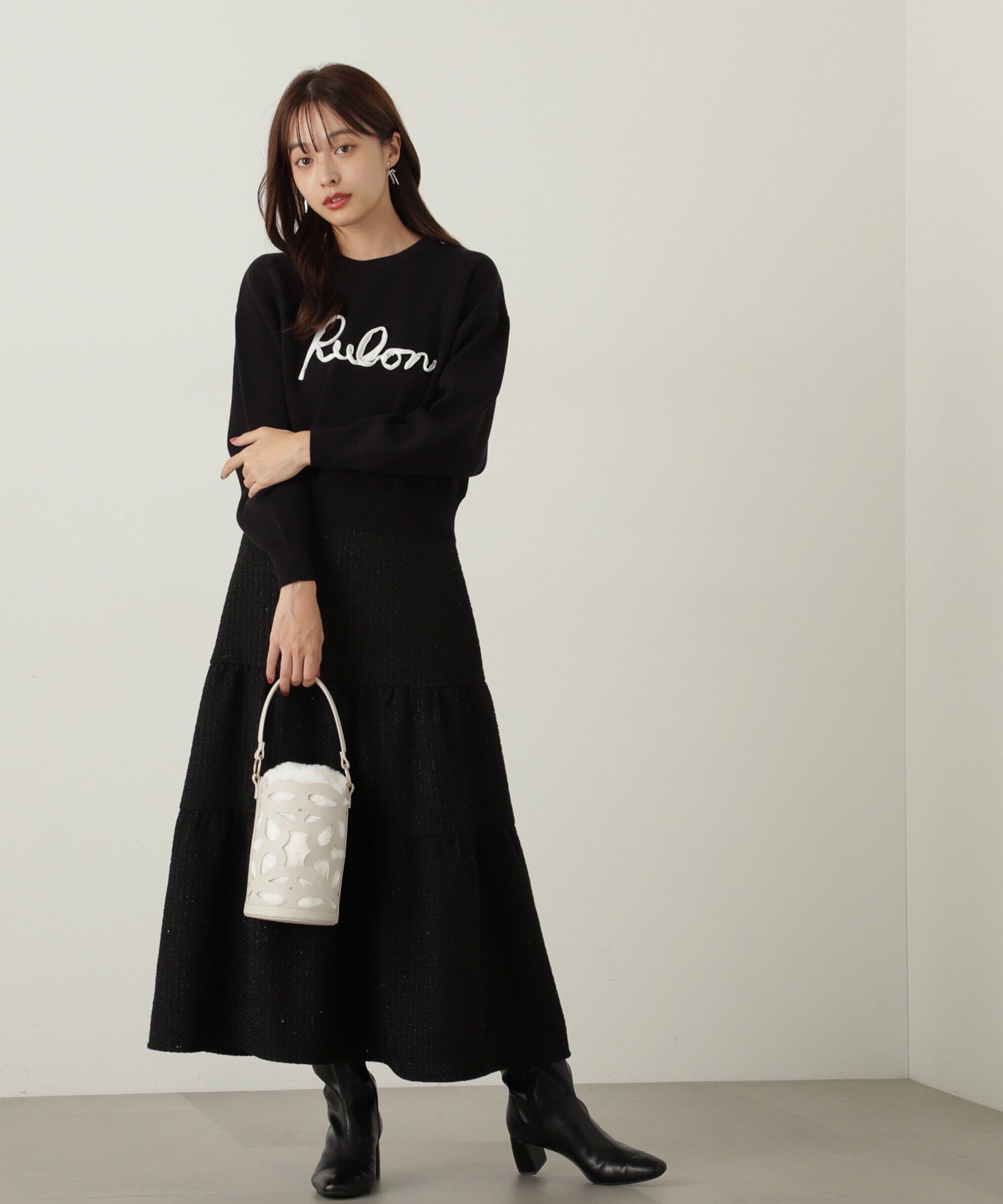 PROPORTION BODY DRESSING「ロゴコード刺繍ニット」|ニット・セーター|