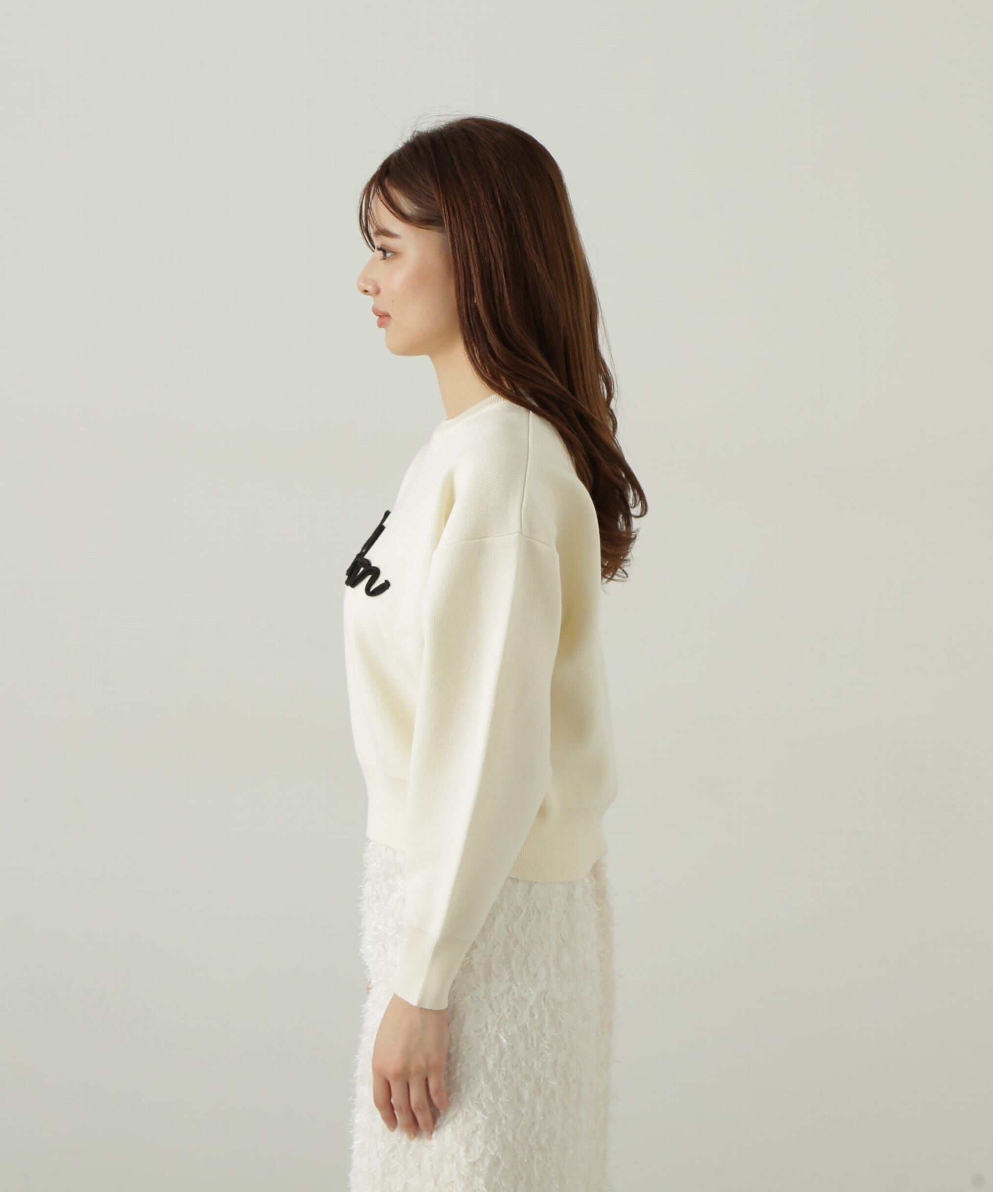 PROPORTION BODY DRESSING「ロゴコード刺繍ニット」|ニット・セーター|