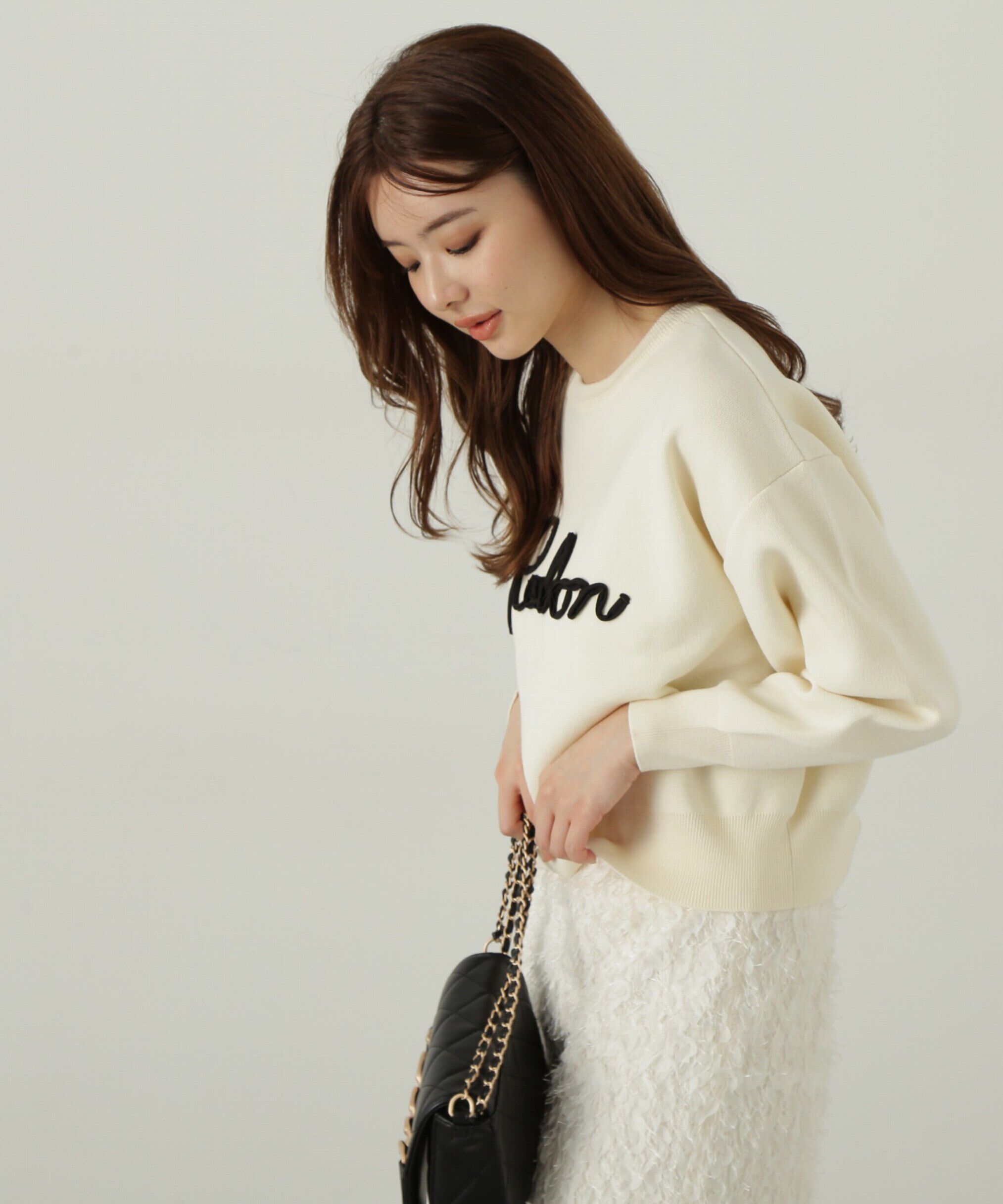 PROPORTION BODY DRESSING「ロゴコード刺繍ニット」|ニット・セーター|