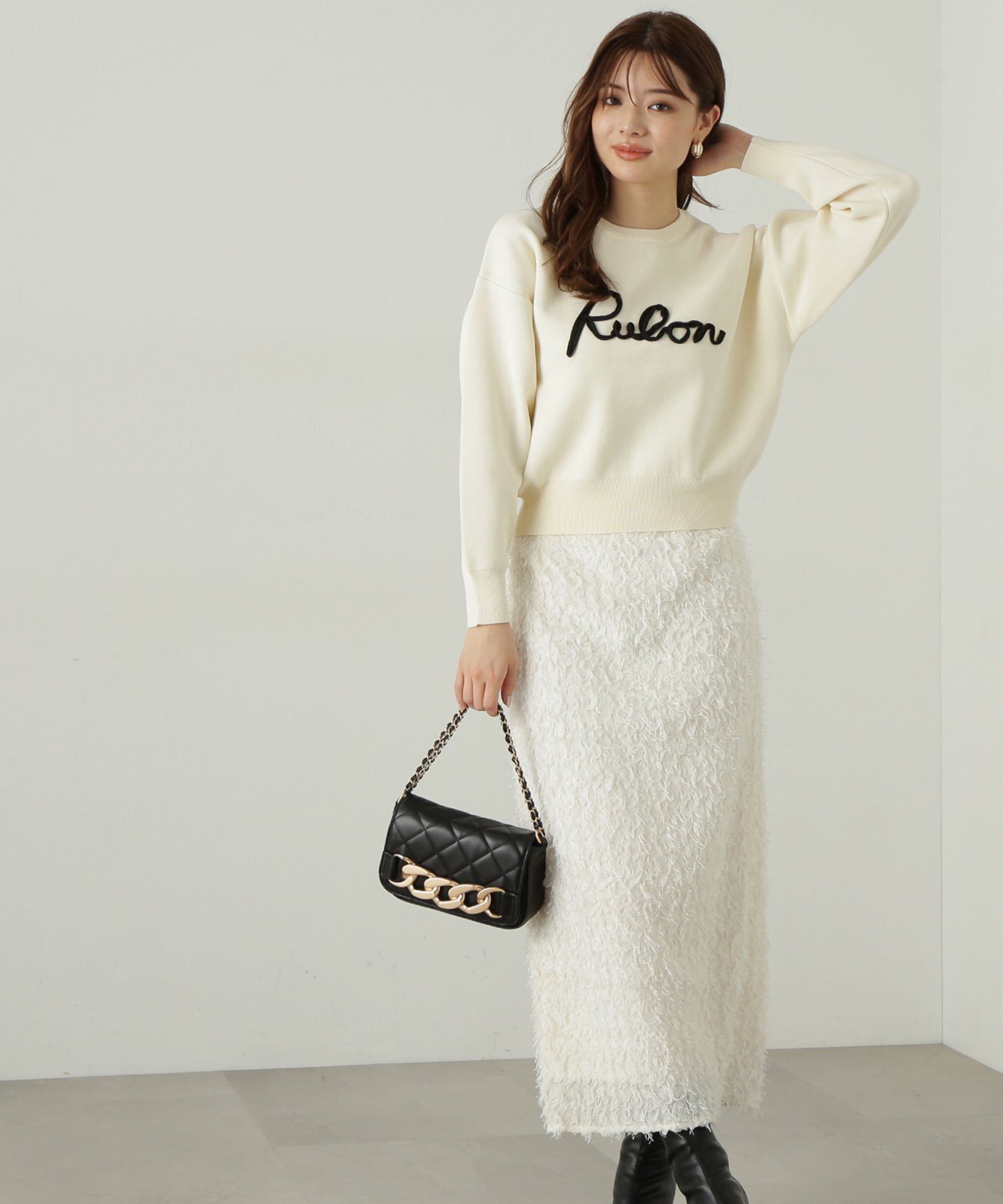 PROPORTION BODY DRESSING「ロゴコード刺繍ニット」|ニット・セーター|