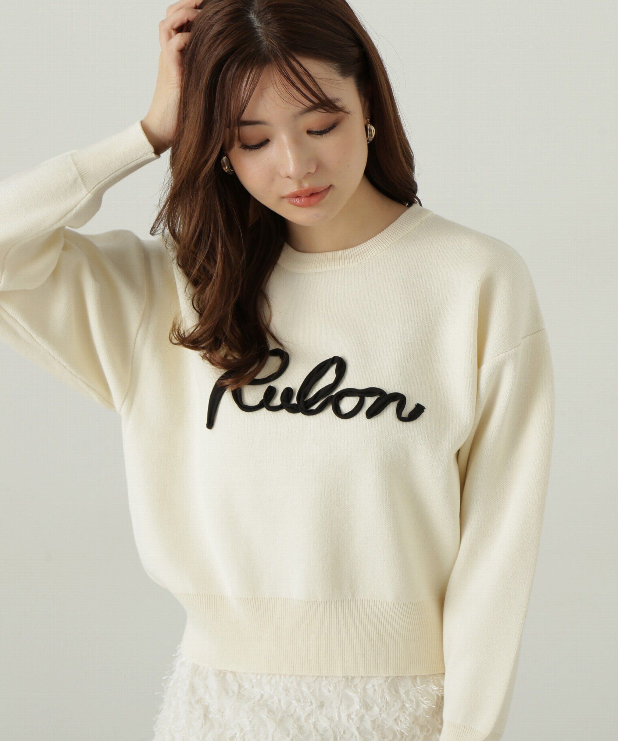 PROPORTION BODY DRESSING「ロゴコード刺繍ニット」|ニット・セーター|