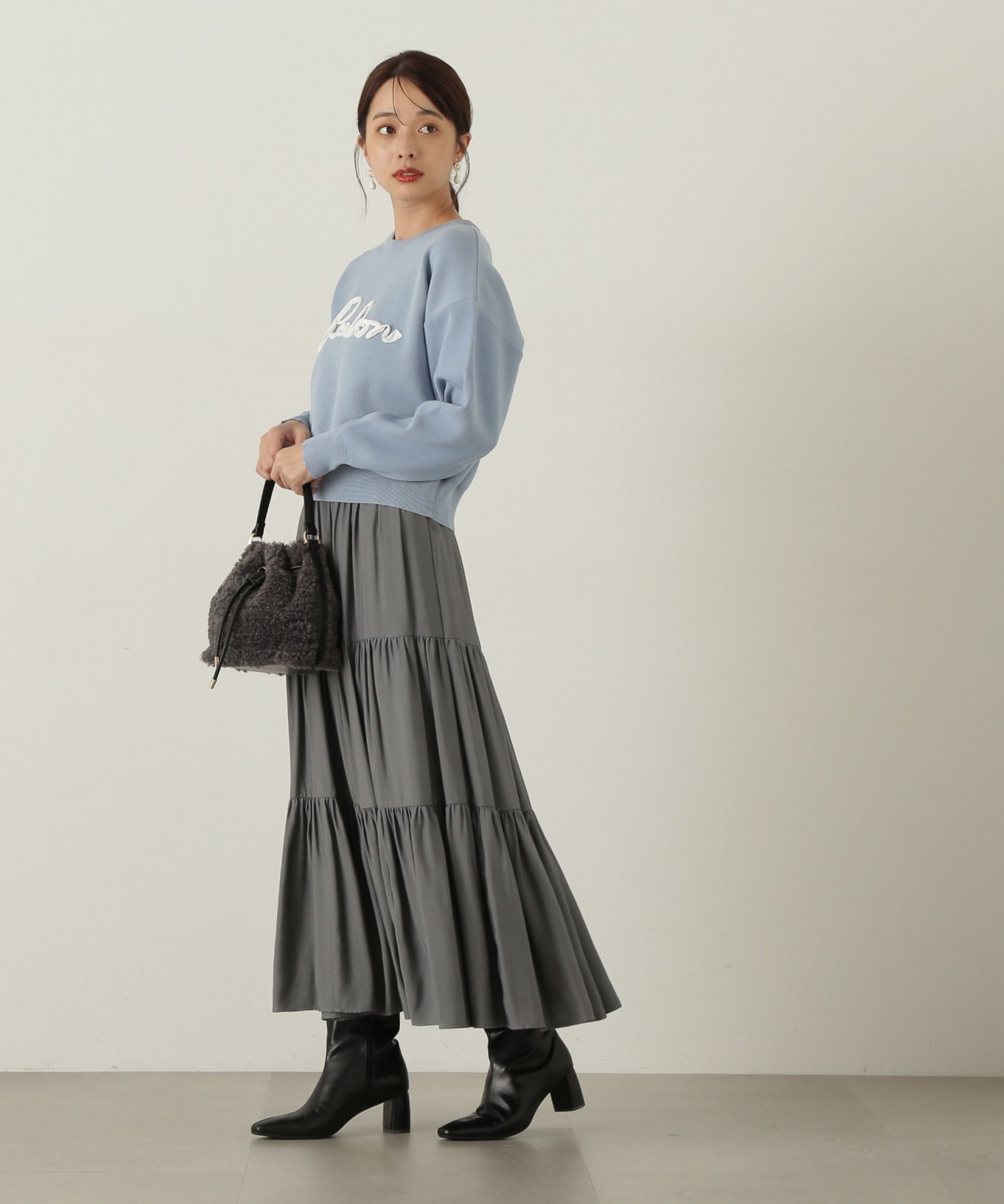 PROPORTION BODY DRESSING「ロゴコード刺繍ニット」|ニット・セーター|