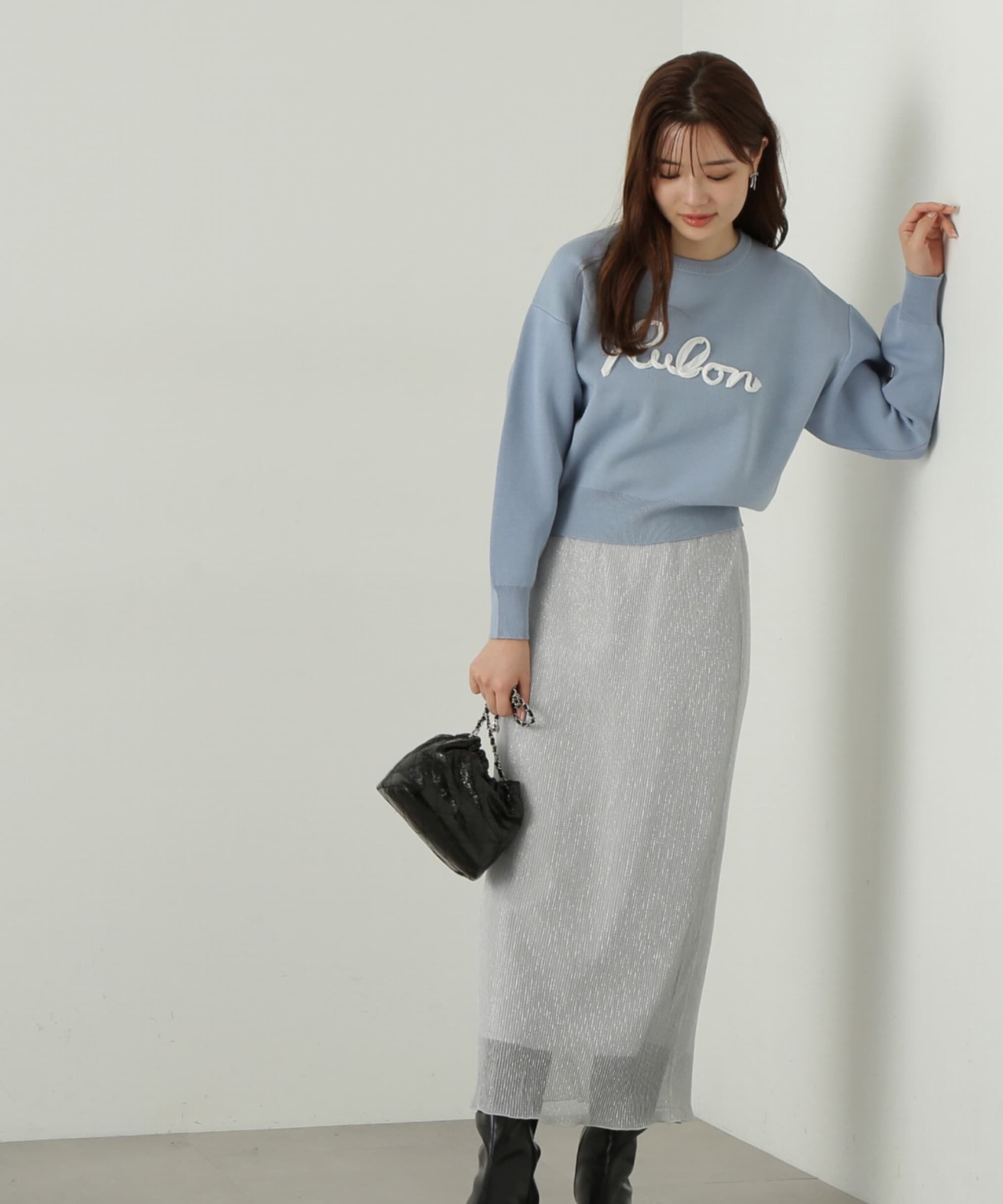 PROPORTION BODY DRESSING「ロゴコード刺繍ニット」|ニット・セーター|