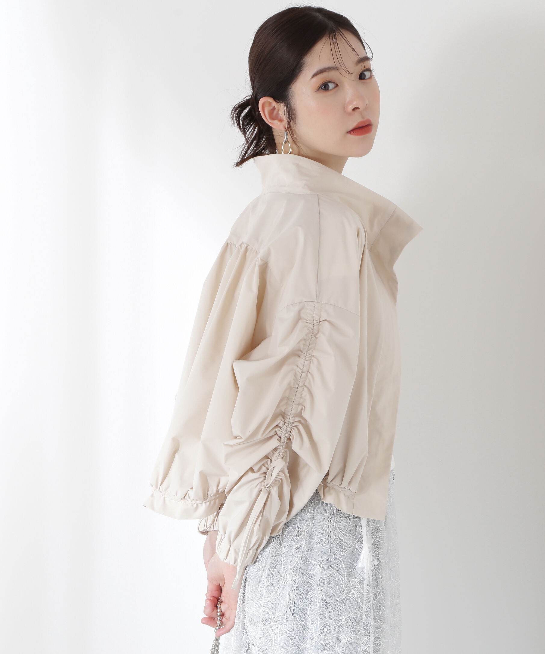 PROPORTION BODY DRESSING「シャーリングリボンブルゾン」|ブルゾン・スタジャン|