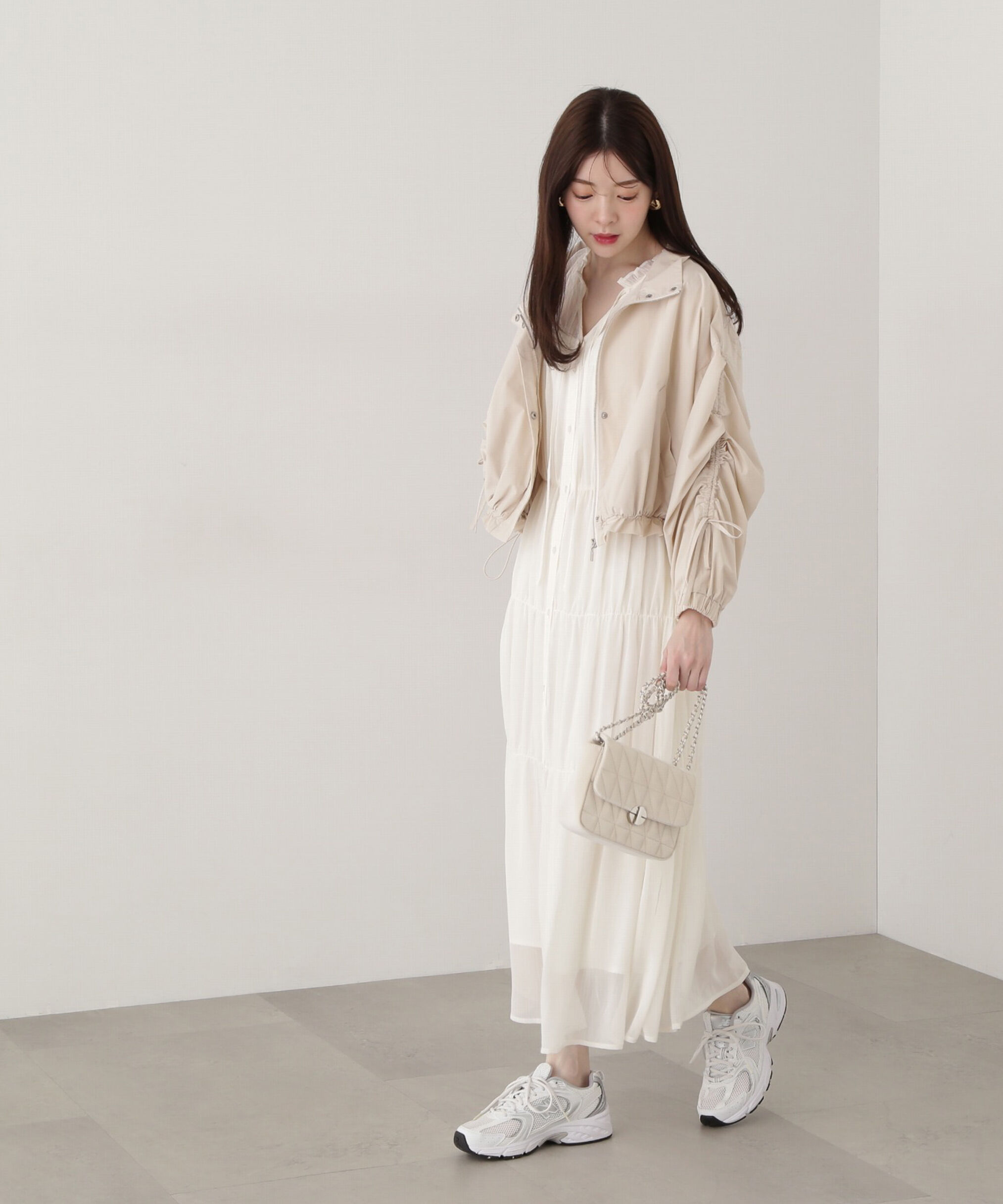 PROPORTION BODY DRESSING「シャーリングリボンブルゾン」|ブルゾン・スタジャン|