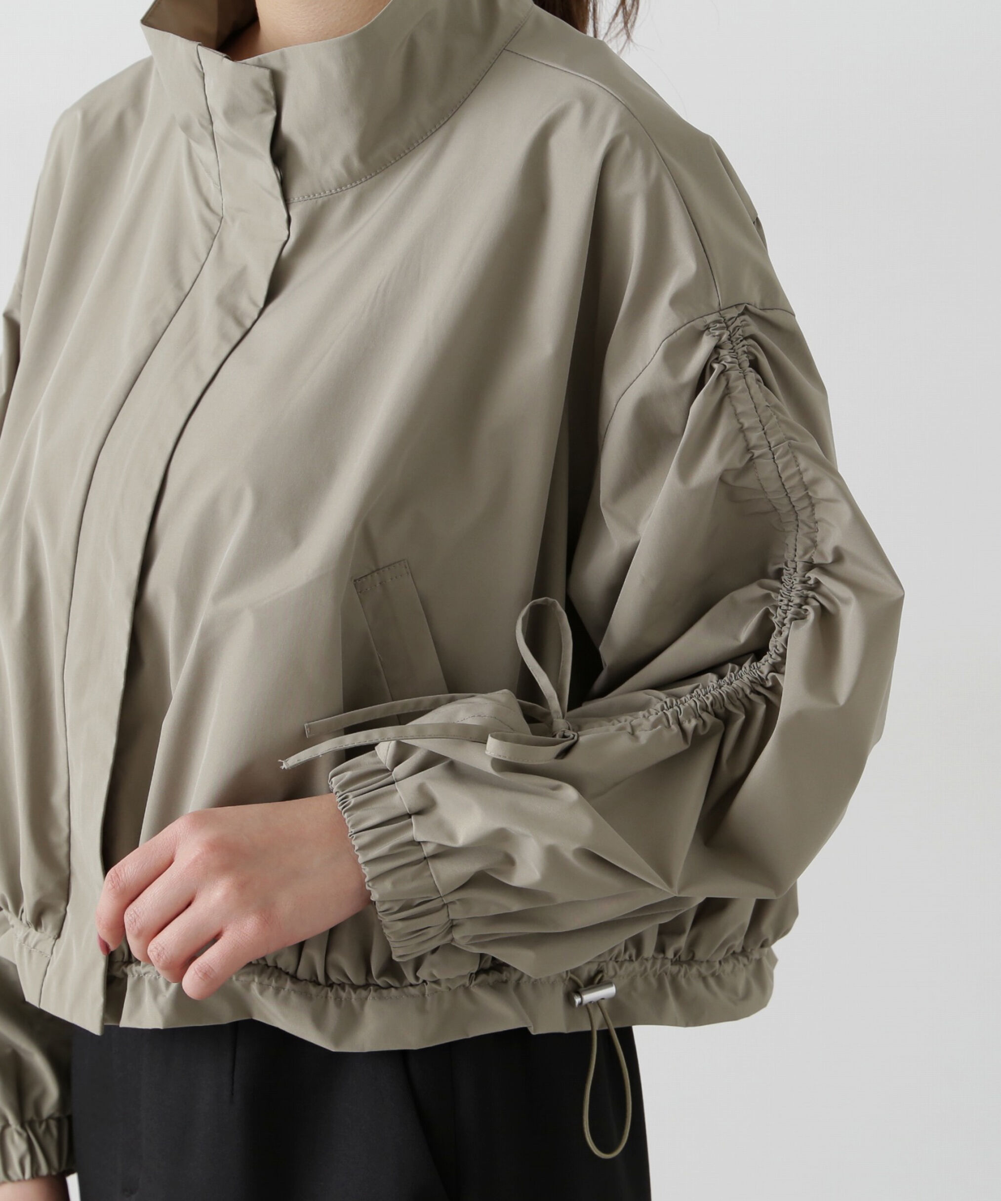 PROPORTION BODY DRESSING「シャーリングリボンブルゾン」|ブルゾン・スタジャン|