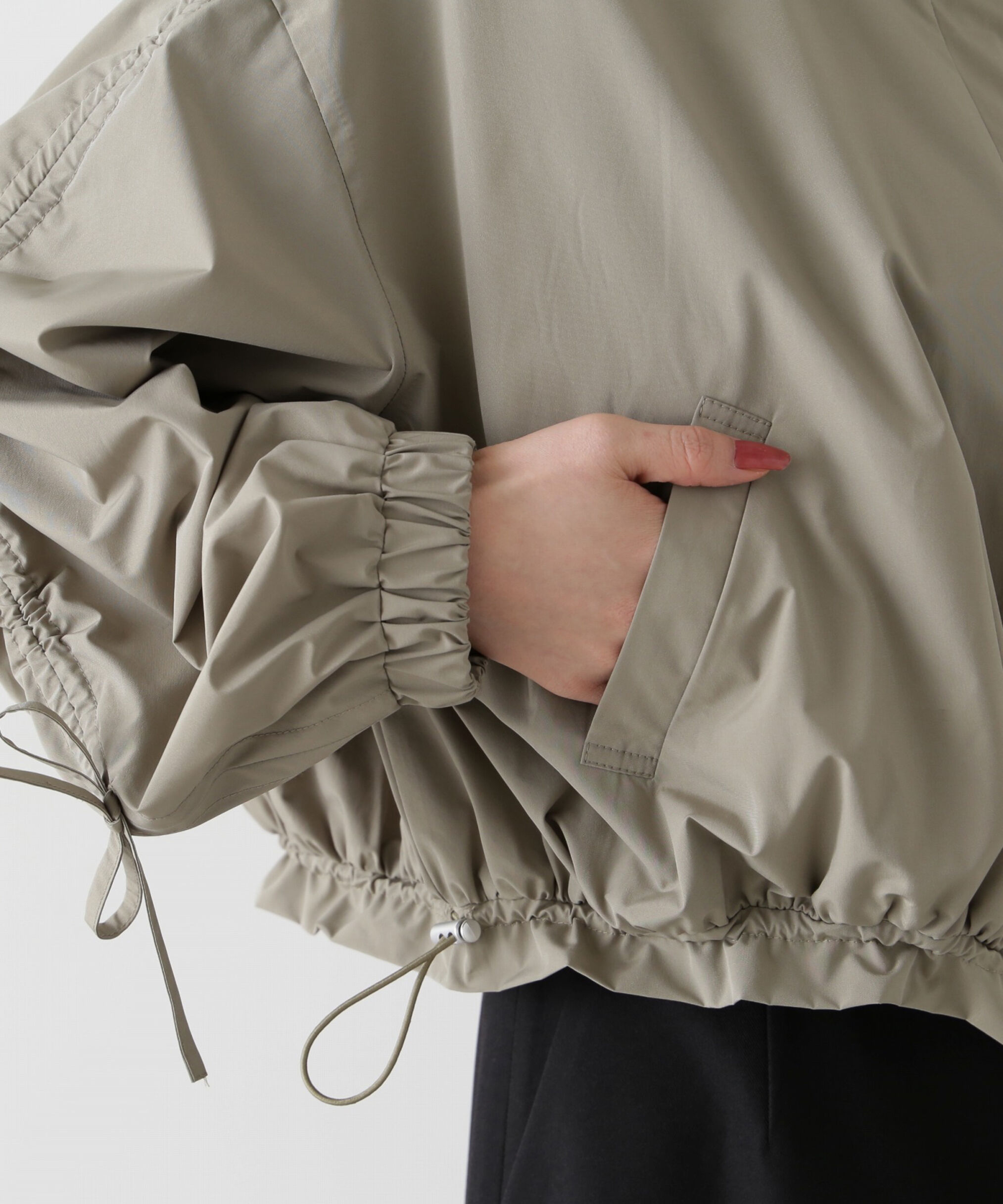 PROPORTION BODY DRESSING「シャーリングリボンブルゾン」|ブルゾン・スタジャン|