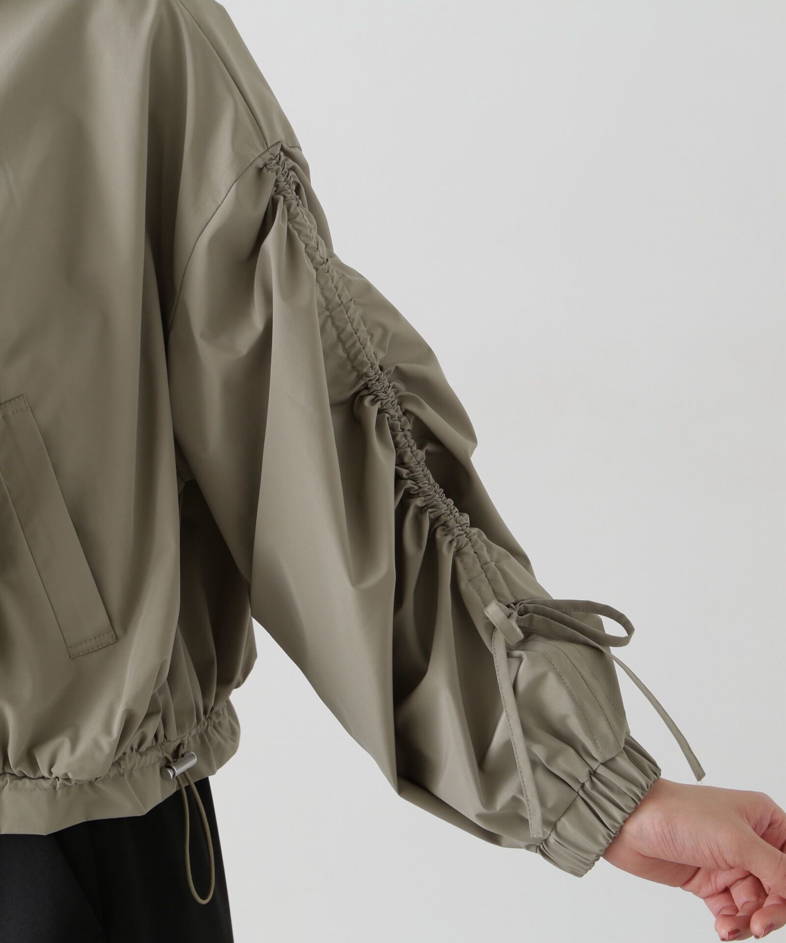 PROPORTION BODY DRESSING「シャーリングリボンブルゾン」|ブルゾン・スタジャン|