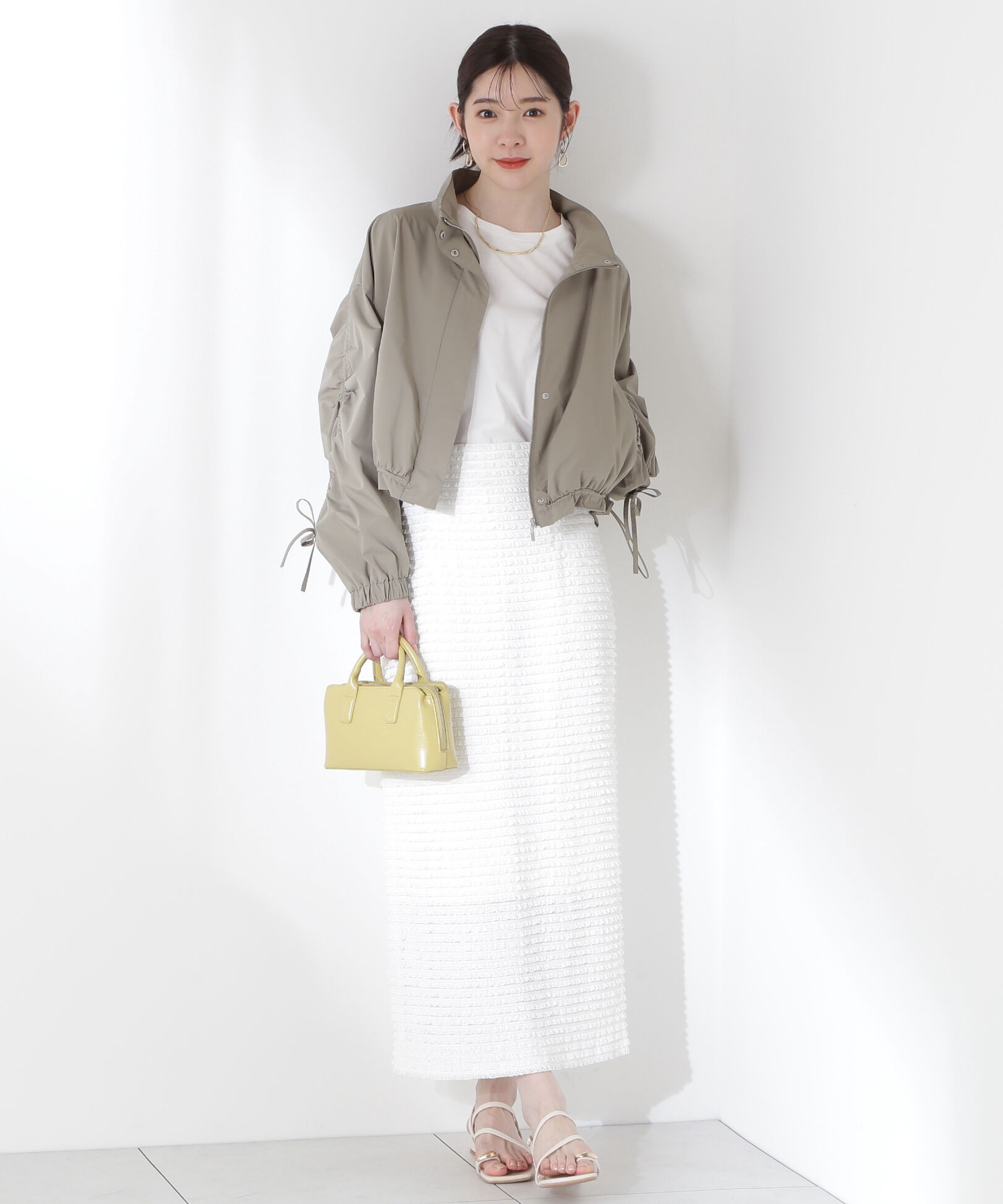 PROPORTION BODY DRESSING「シャーリングリボンブルゾン」|ブルゾン・スタジャン|