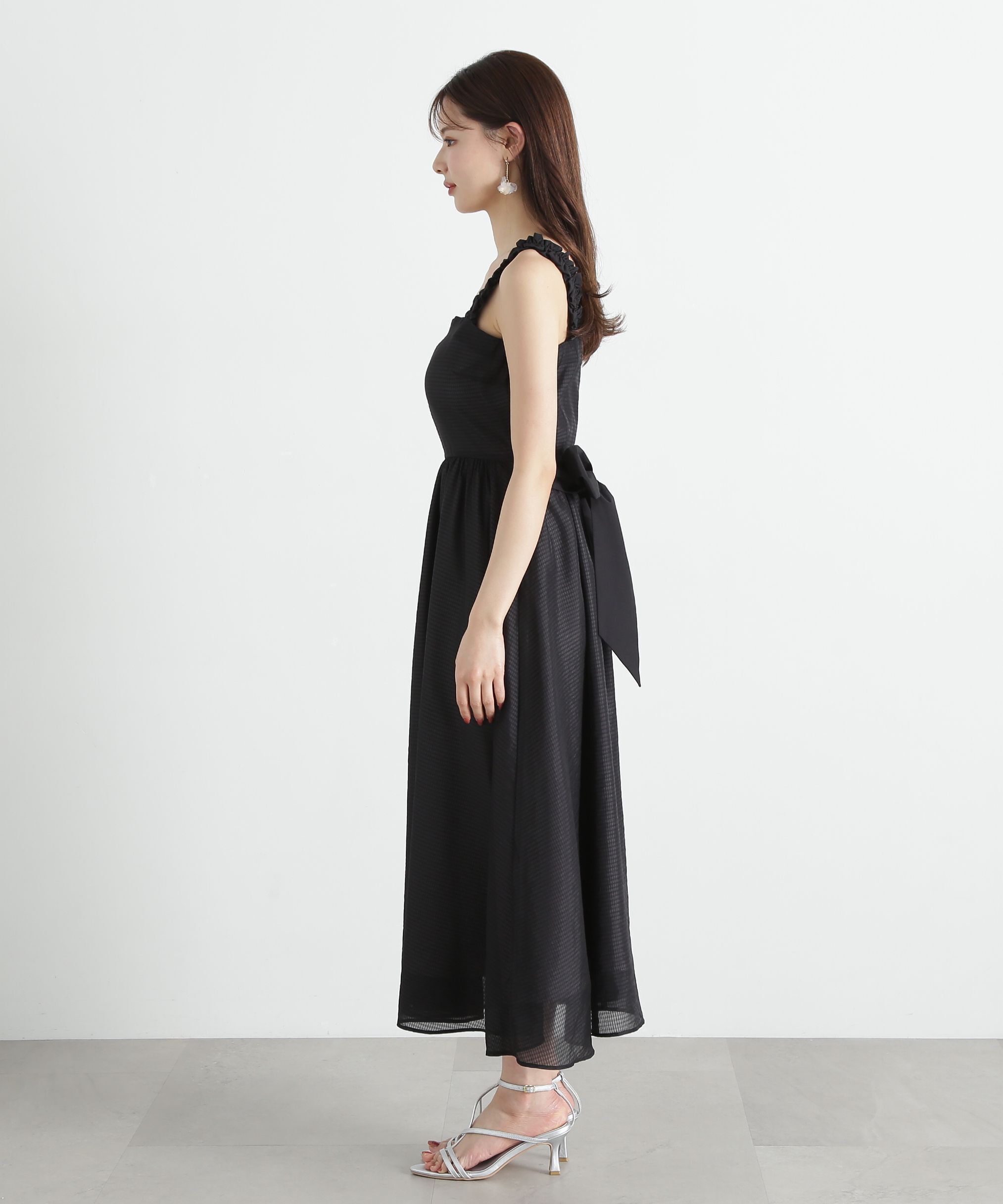 PROPORTION BODY DRESSING「ショルダーフリルシアーチェックワンピース」|ワンピース|