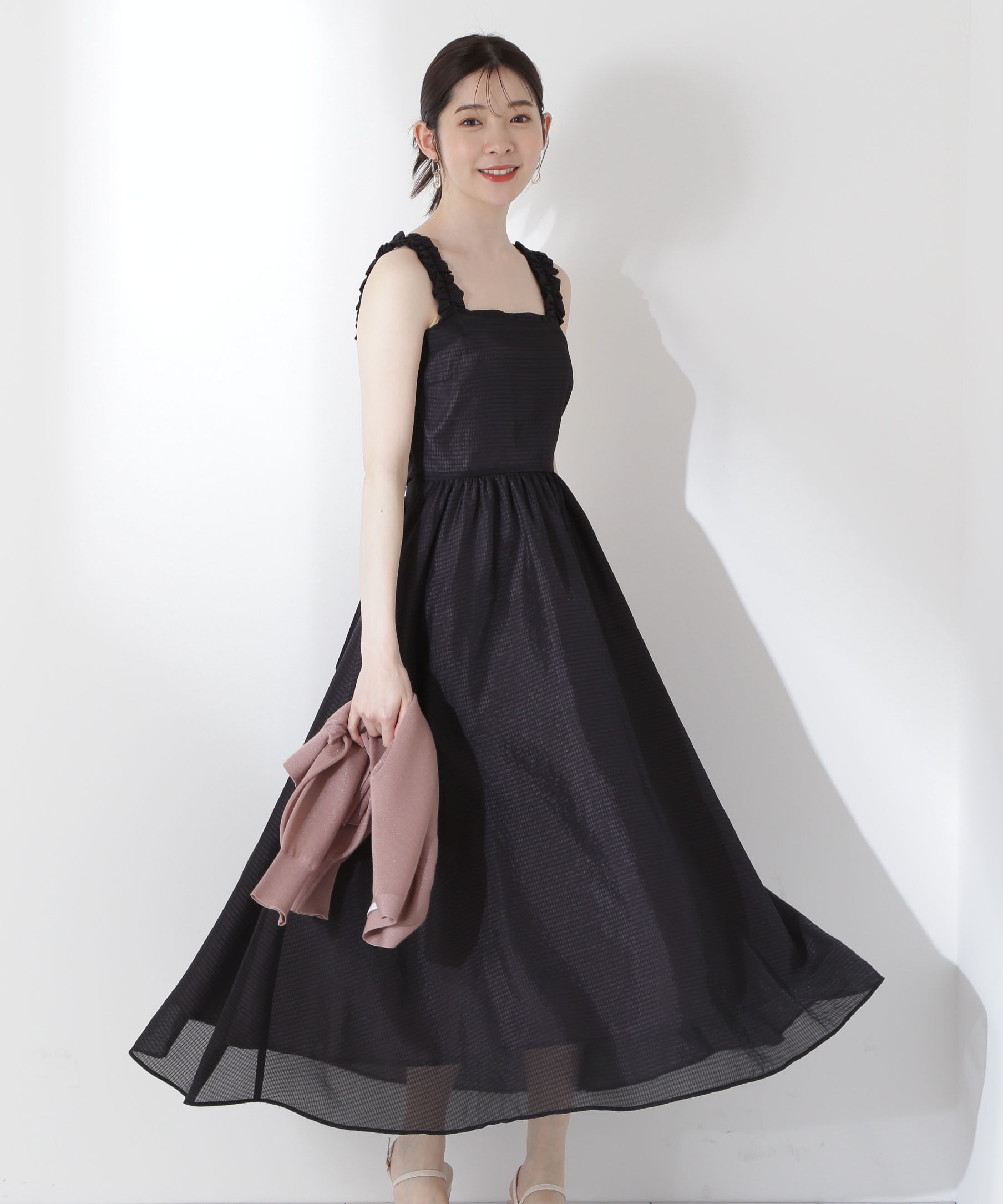 PROPORTION BODY DRESSING「ショルダーフリルシアーチェックワンピース」|ワンピース|